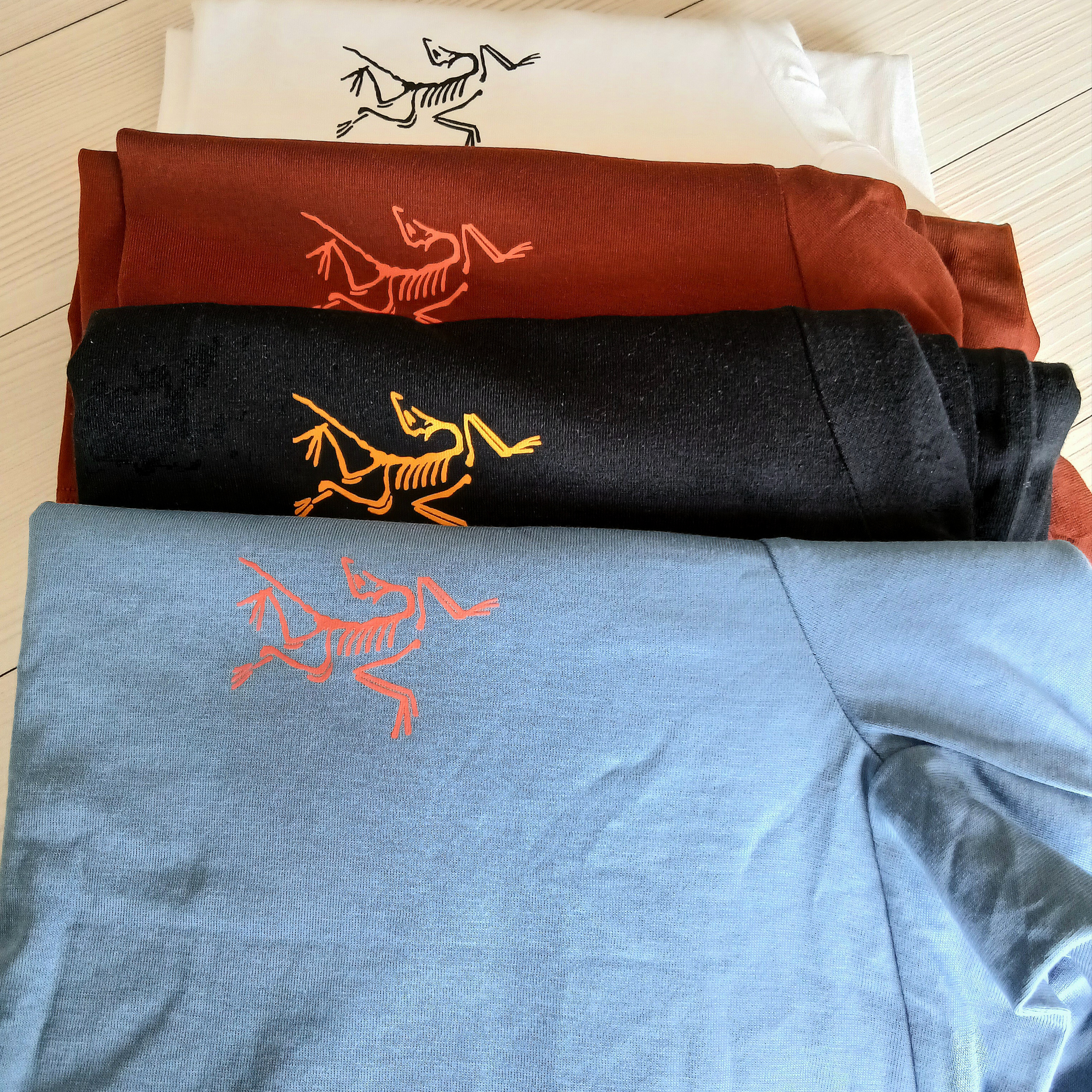 Arc'teryx Arc'Multi Bird Logo LS T-Shirt White Light, Arc'teryx Arc'Multi Bird Logo LS T-Shirt Black 착용 스타일 - 2