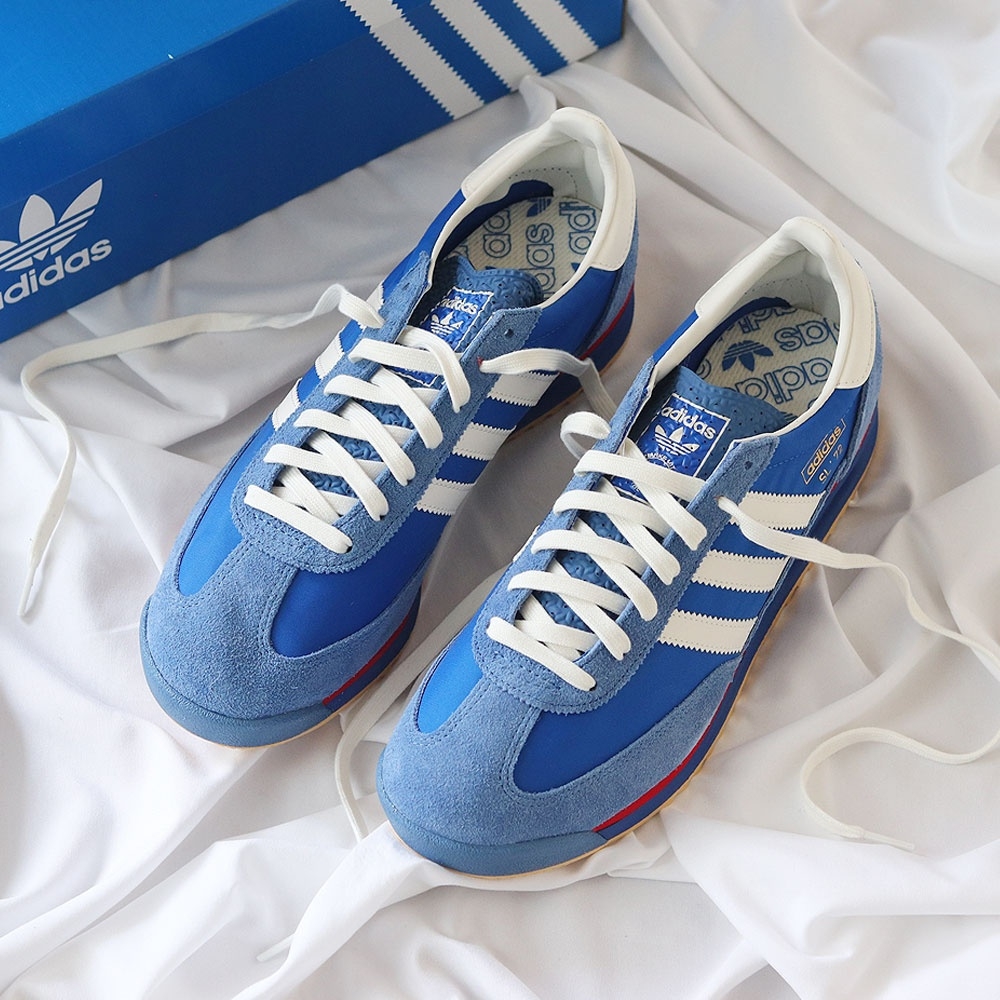 Adidas SL 72 RS Blue Core White 착용 스타일 - 4
