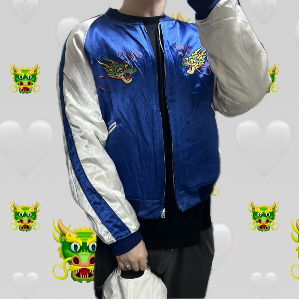 Human Made Reversible Yokosuka Jacket Black, G-DRAGON Power Ball Cap White 착용 스타일 - 1