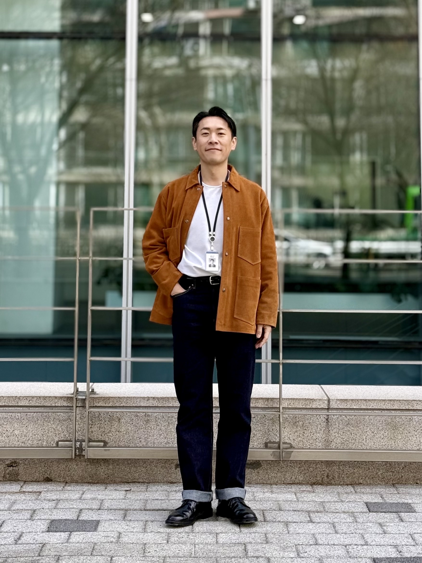 알든 9901 코도반 플레인 토 블루처 옥스포드 블랙 - E 착용 스타일 - 1