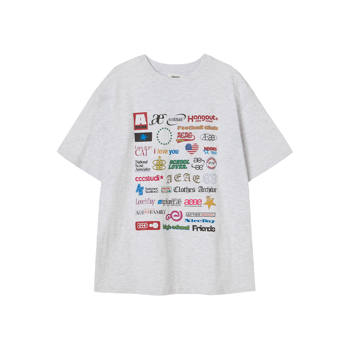 AEAE■STICKER T-SHIRTS■送料込 에이이에이이 스티커 티셔츠 라이트 그레이 | AEAE | KREAM