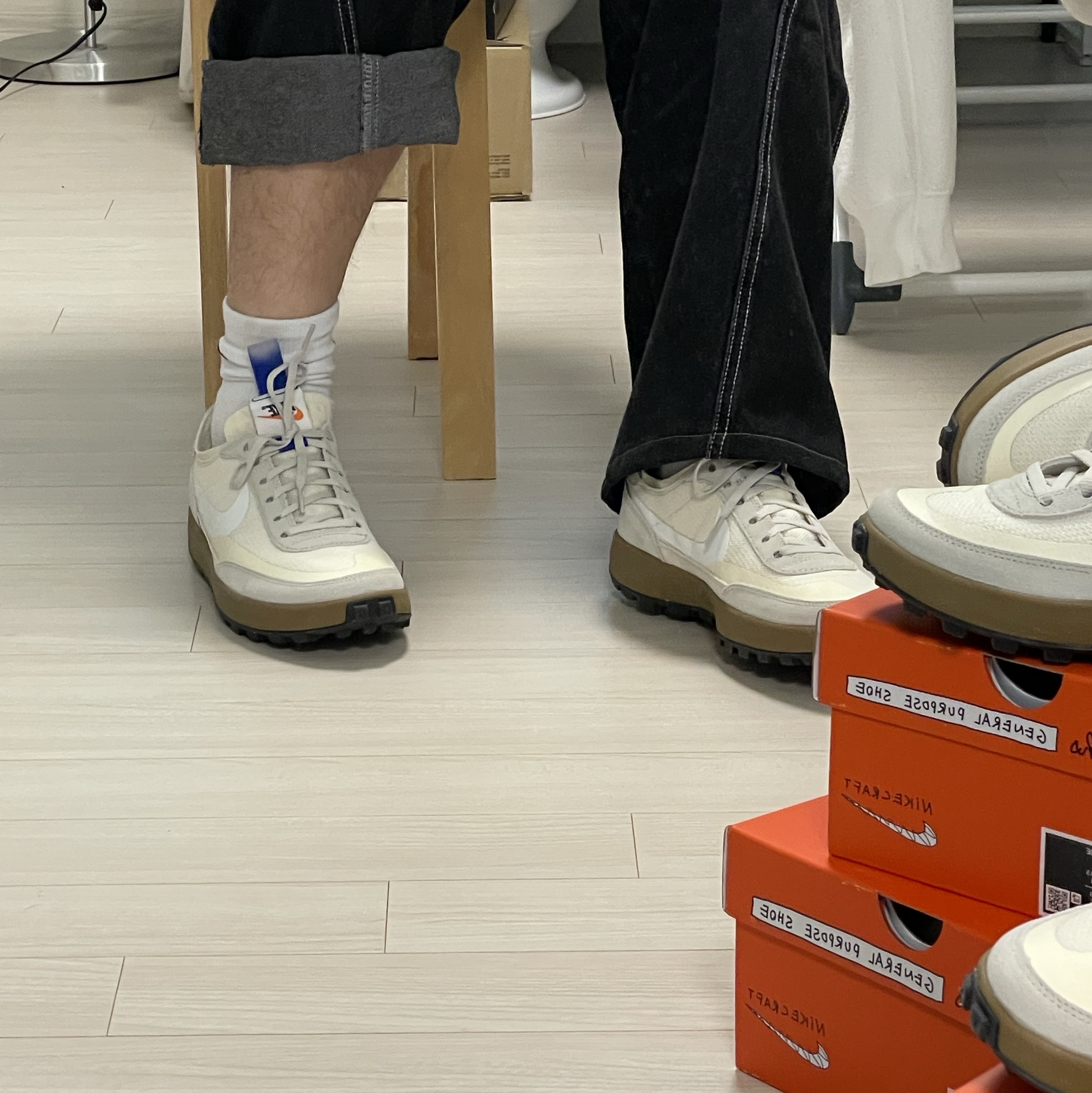 Nike x Tom Sachs General Purpose Shoe Light Cream 착용 스타일 - 5