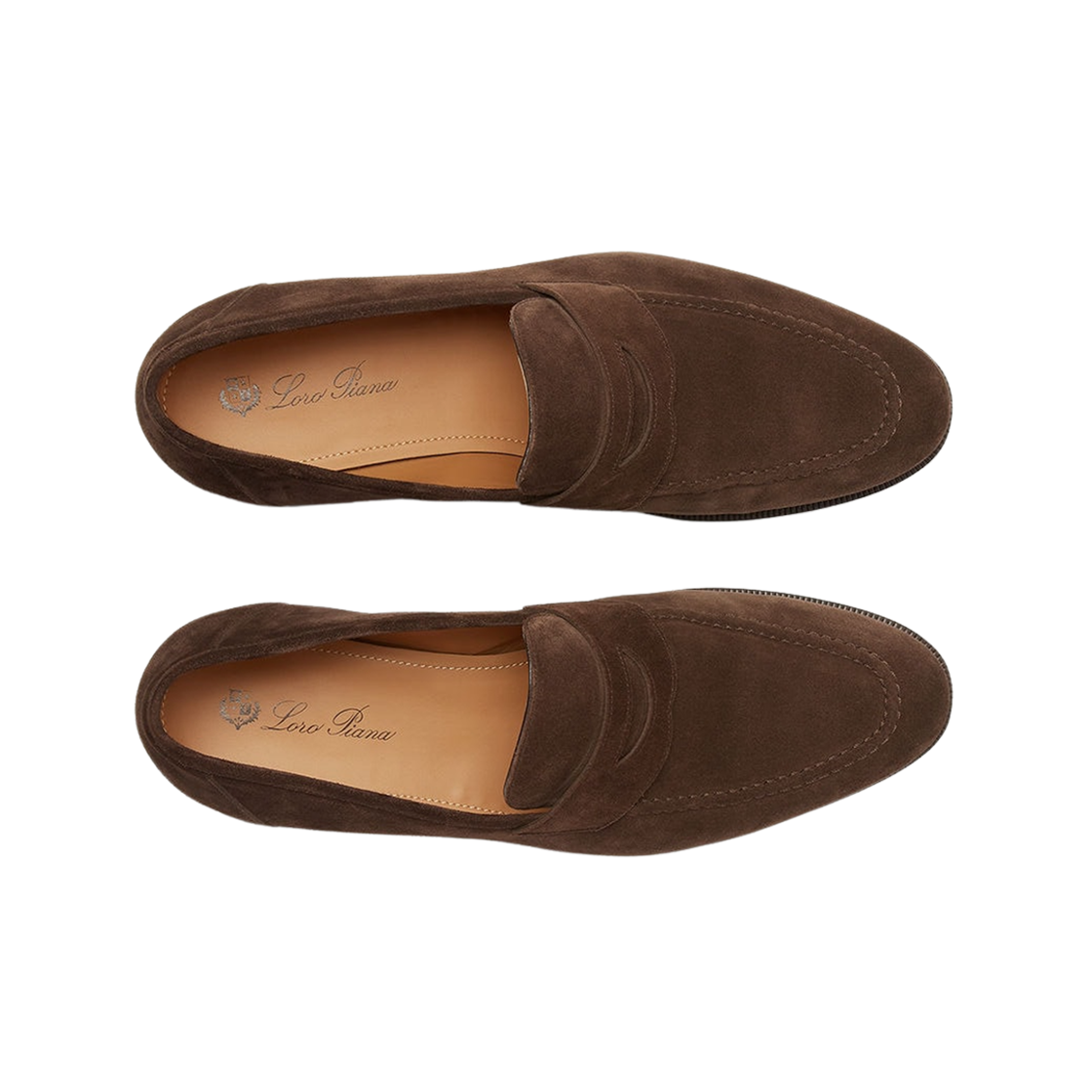 FAO9641-H026 Loro Piana Sergio Loafers Chocolate - #2