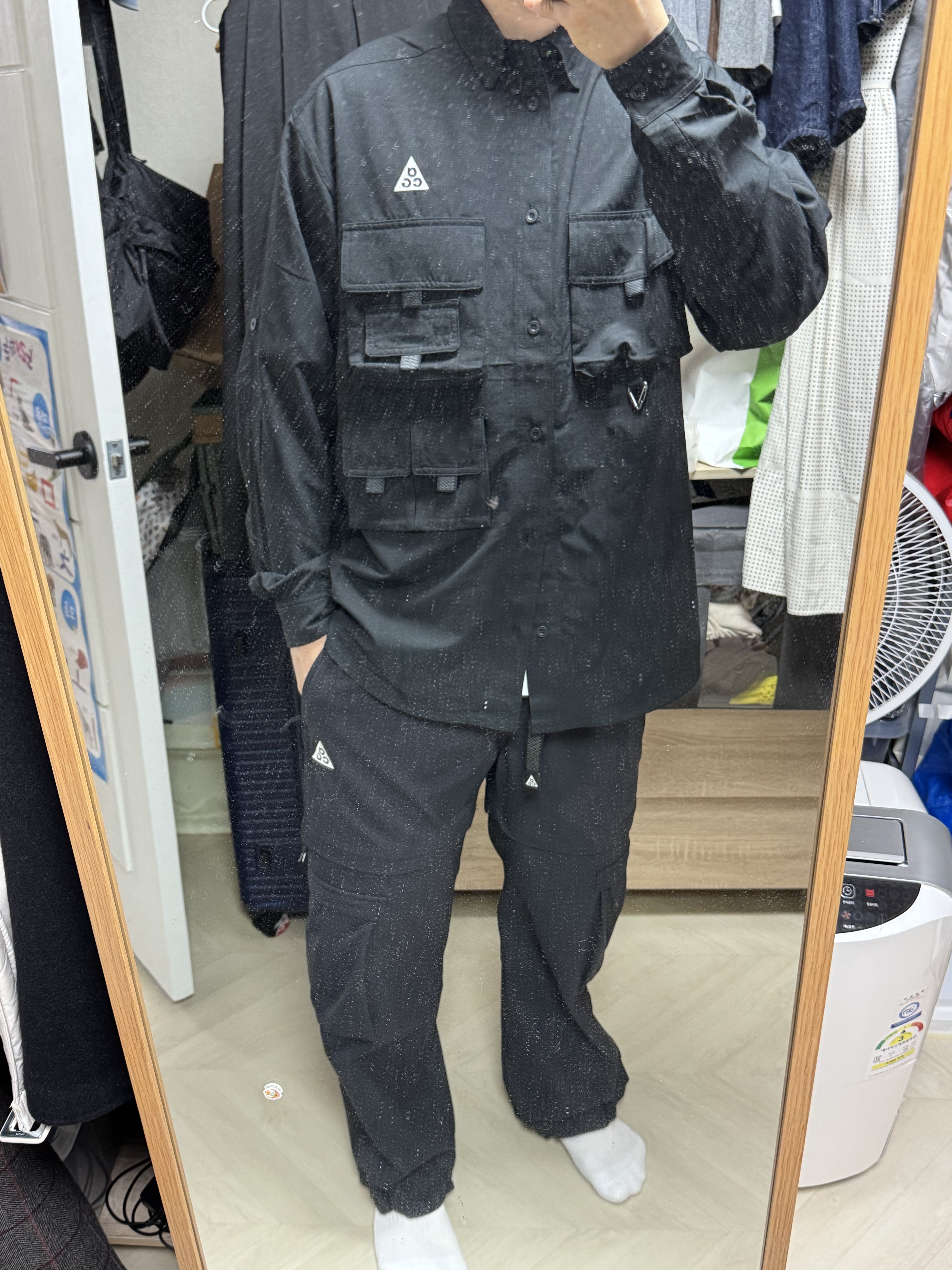 나이키 ACG 드라이핏 UV 디베스테이션 트레일 셔츠 블랙 서밋 화이트 - 아시아 착용 스타일 - 2