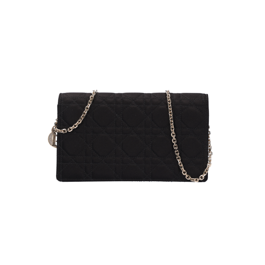S0204OSMJ Dior Chain Pouch in Satin Black