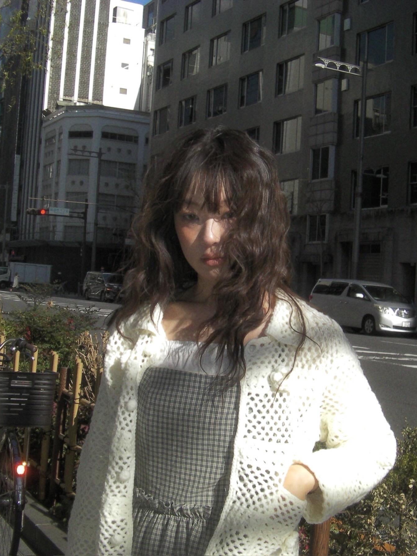 FLETTA Cotton Check Lace Overall 착용 스타일 - 1