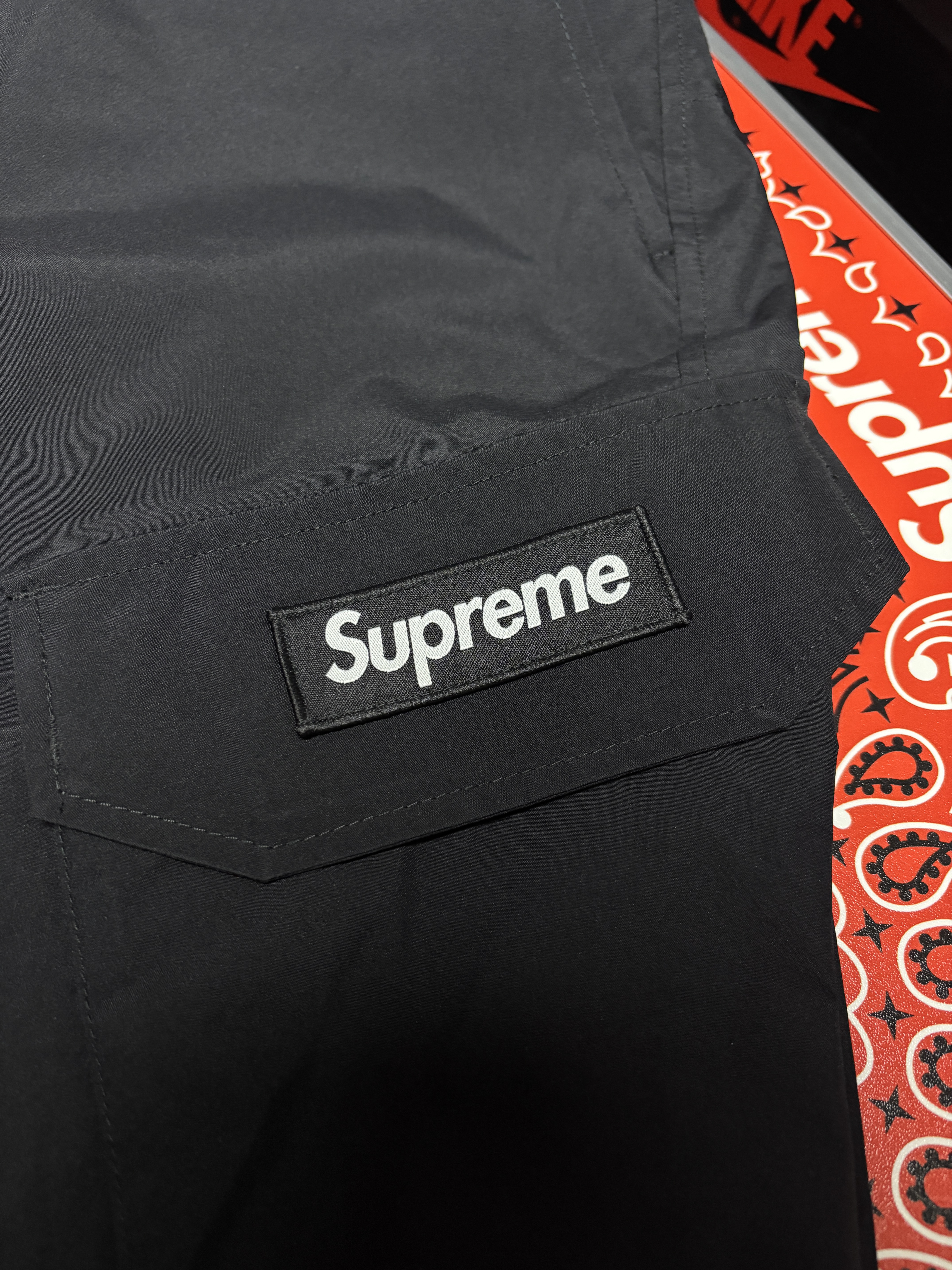 Supreme Gore-Tex Cargo Pant Black - 25SS 착용 스타일 - 2