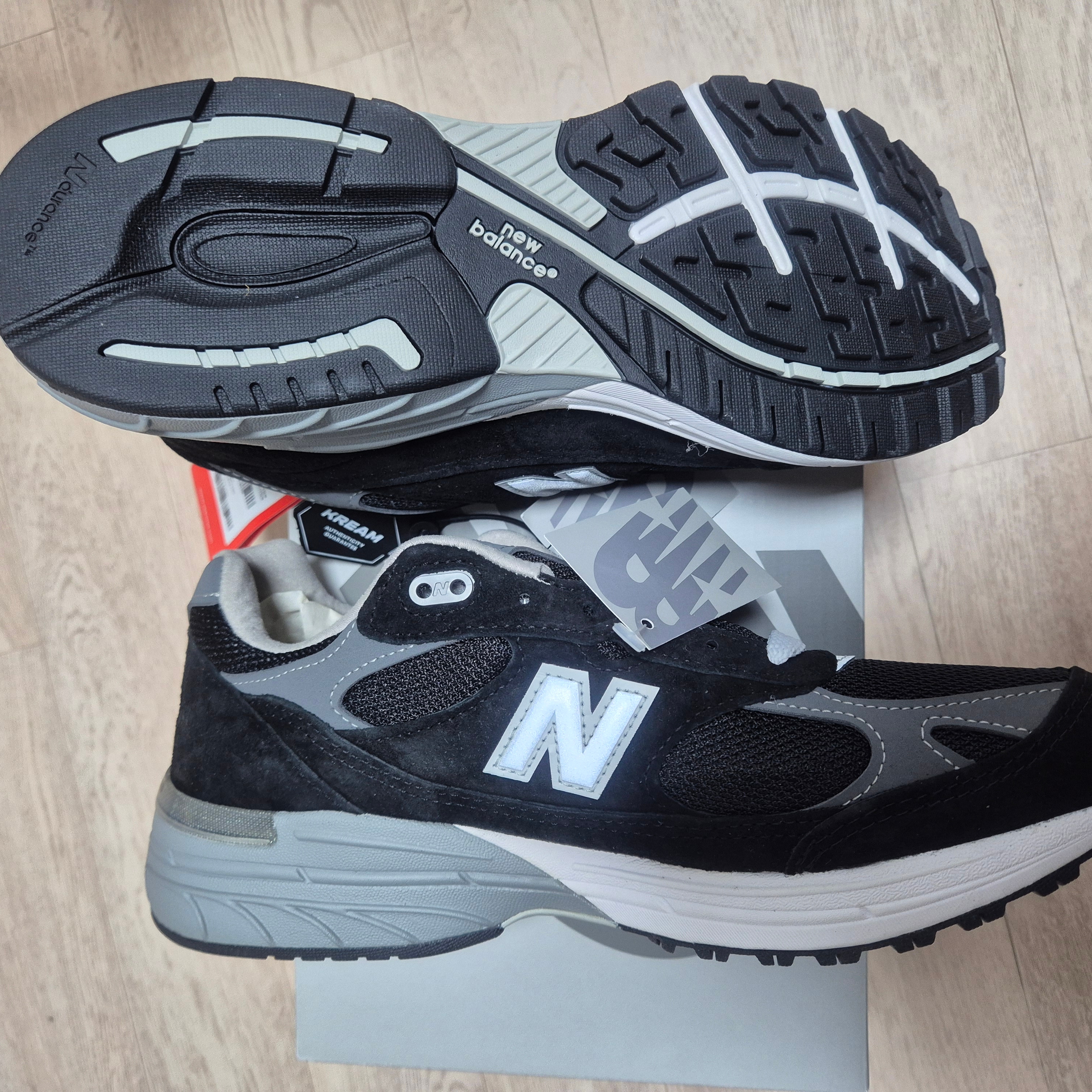 New Balance 993 Made in USA Black - D Standard 착용 스타일 - 5