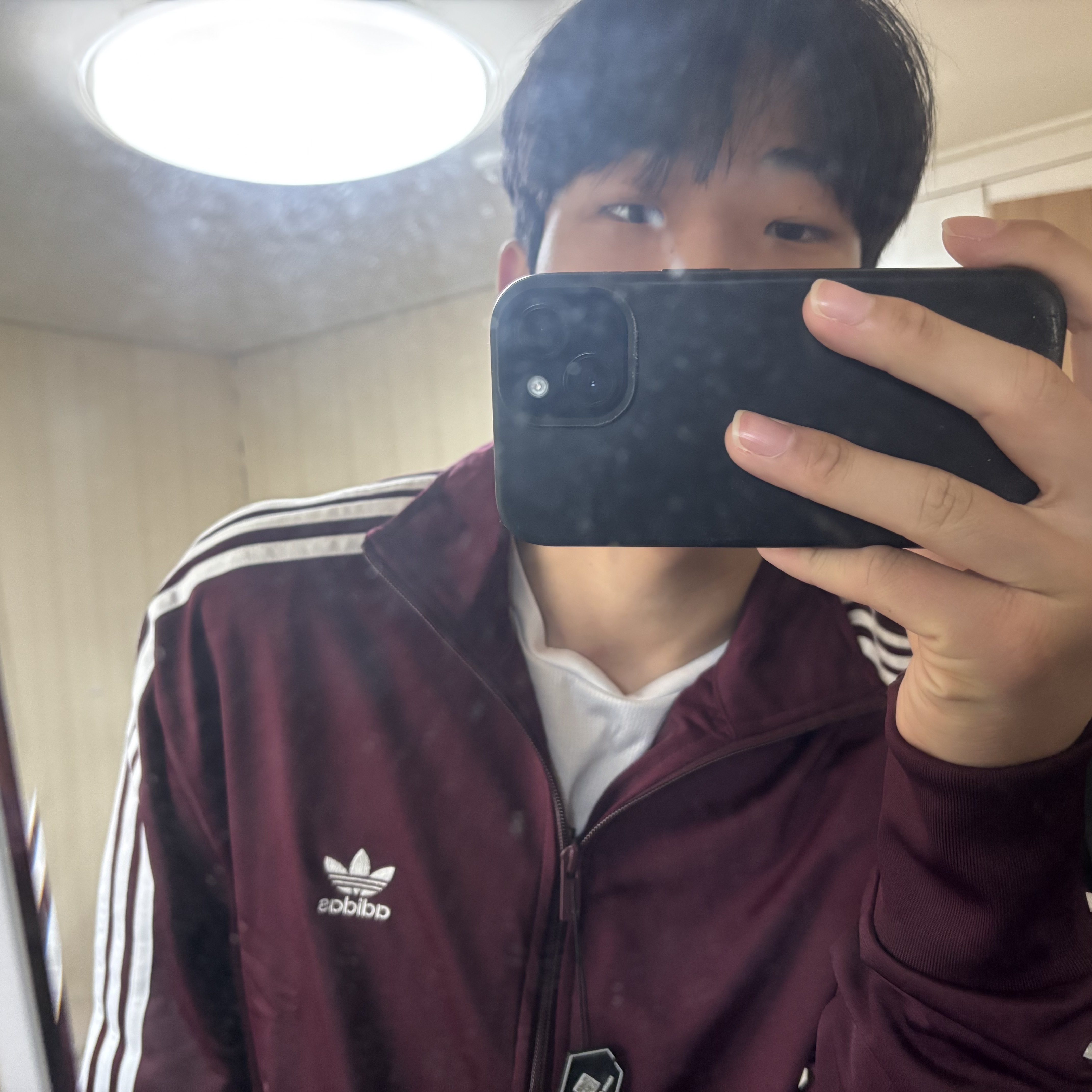 Adidas Adicolor Classic Firebird Track Top Maroon - KR Sizing 착용 스타일