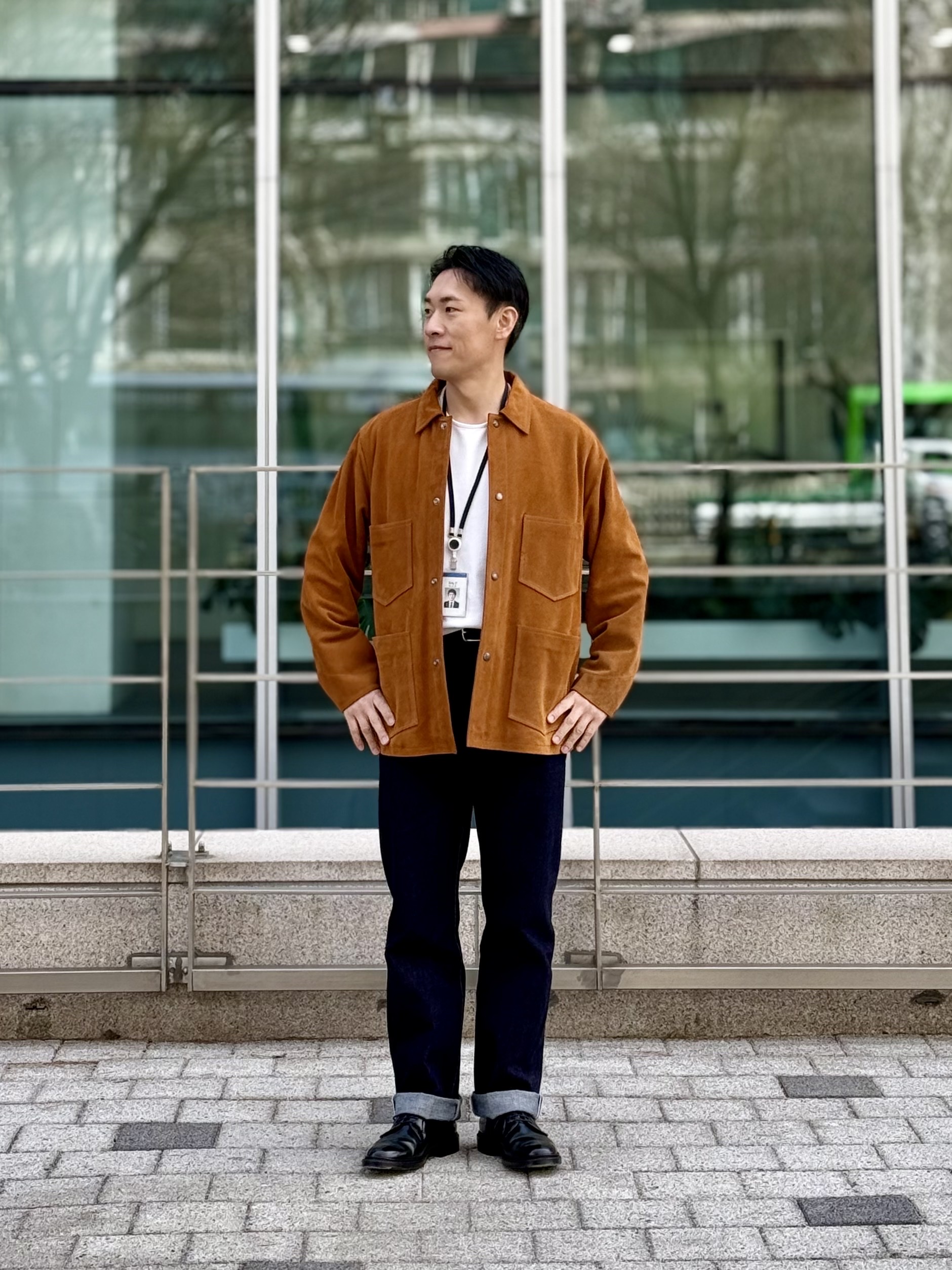알든 9901 코도반 플레인 토 블루처 옥스포드 블랙 - E 착용 스타일 - 2