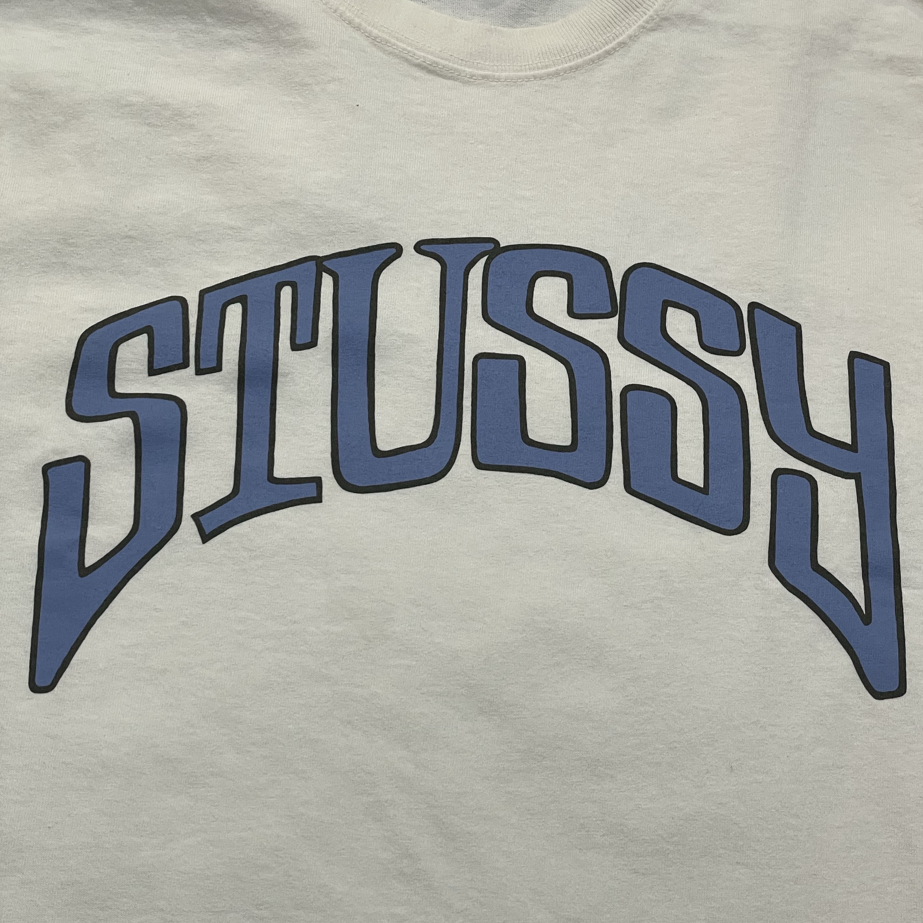 Stussy Pigment Dyed Arched T-shirt Natural 착용 스타일