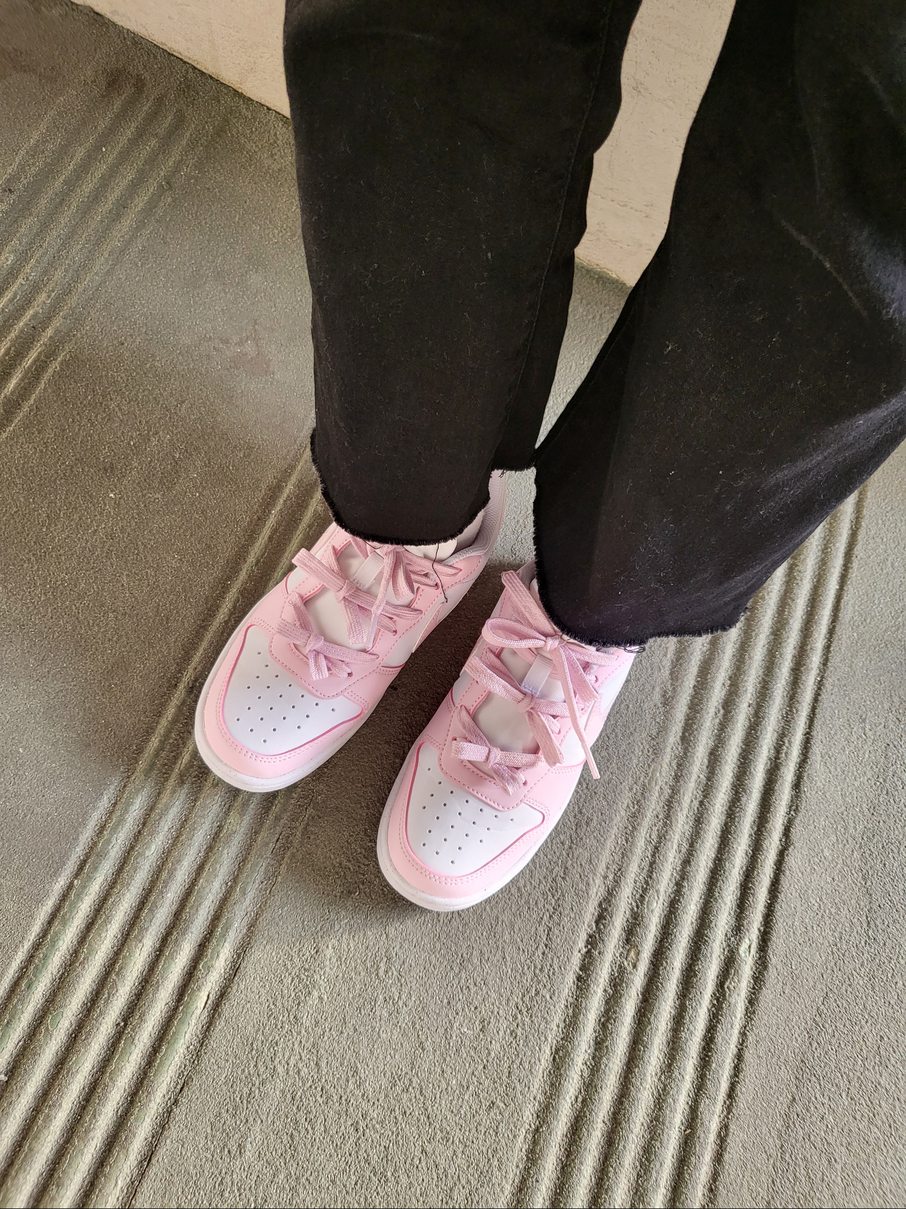 (GS) Nike Court Borough Low Recraft White Pink Foam 착용 스타일 - 1
