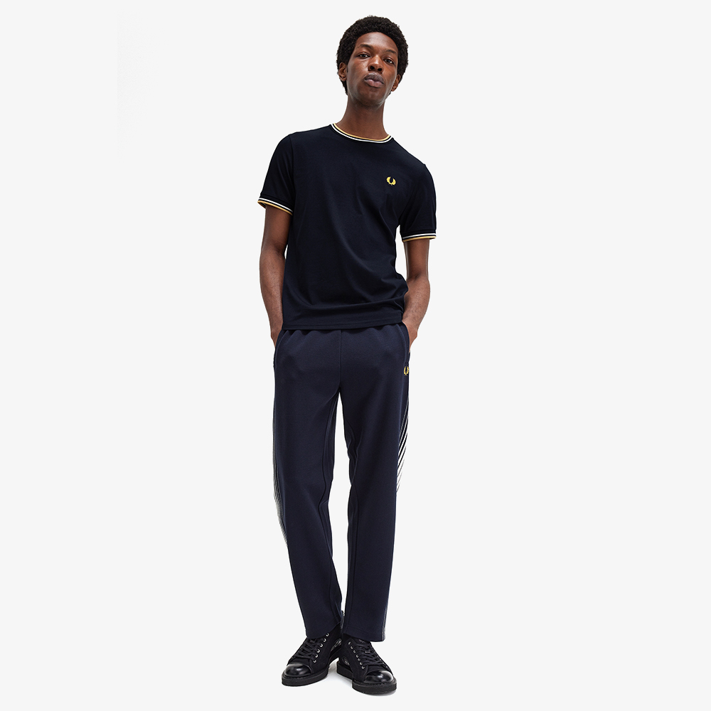 프레드페리 트윈 팁 티셔츠 네이비/에크루/허니콤(Fred Perry Twin Tipped T-Shirt Navy/Ecru/Honeycomb) - 5