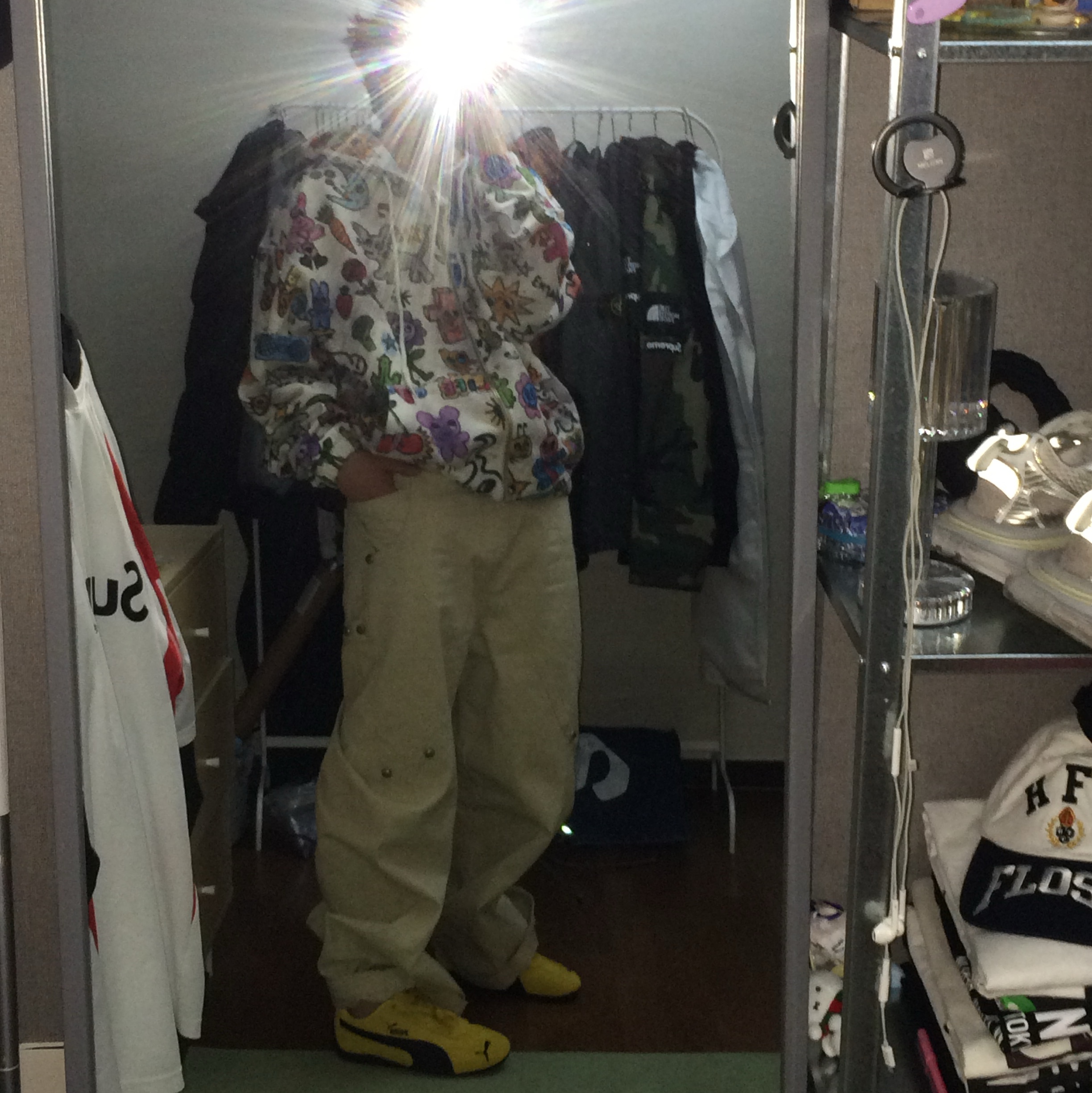 Puma Speedcat OG Pele Yellow Puma Black, Supreme Hooded Soccer Jersey White - 23FW 착용 스타일 - 2
