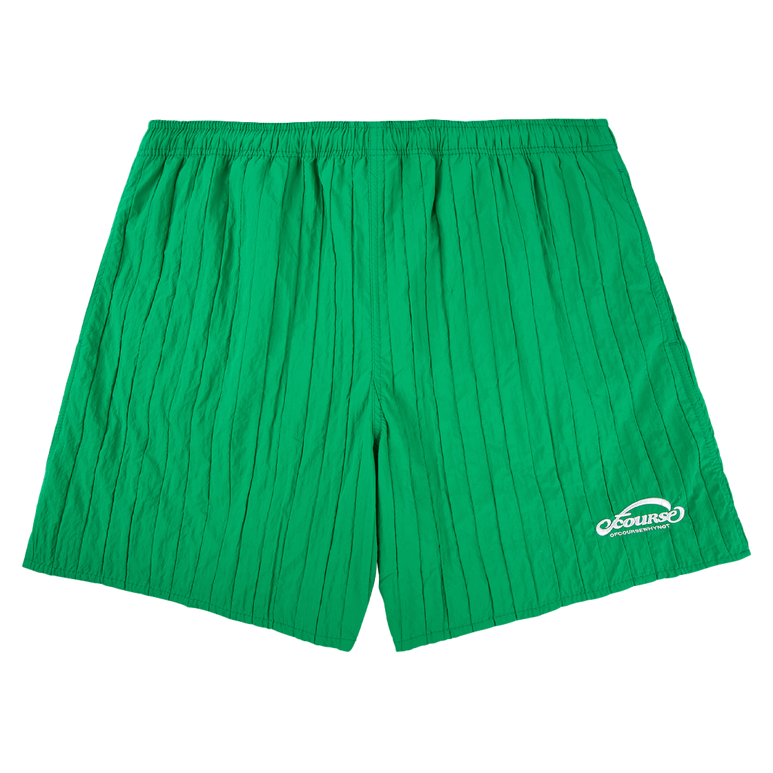 OW42PLU03 ofcoursewhynot Holy Moly Pleats Nylon Shorts Green