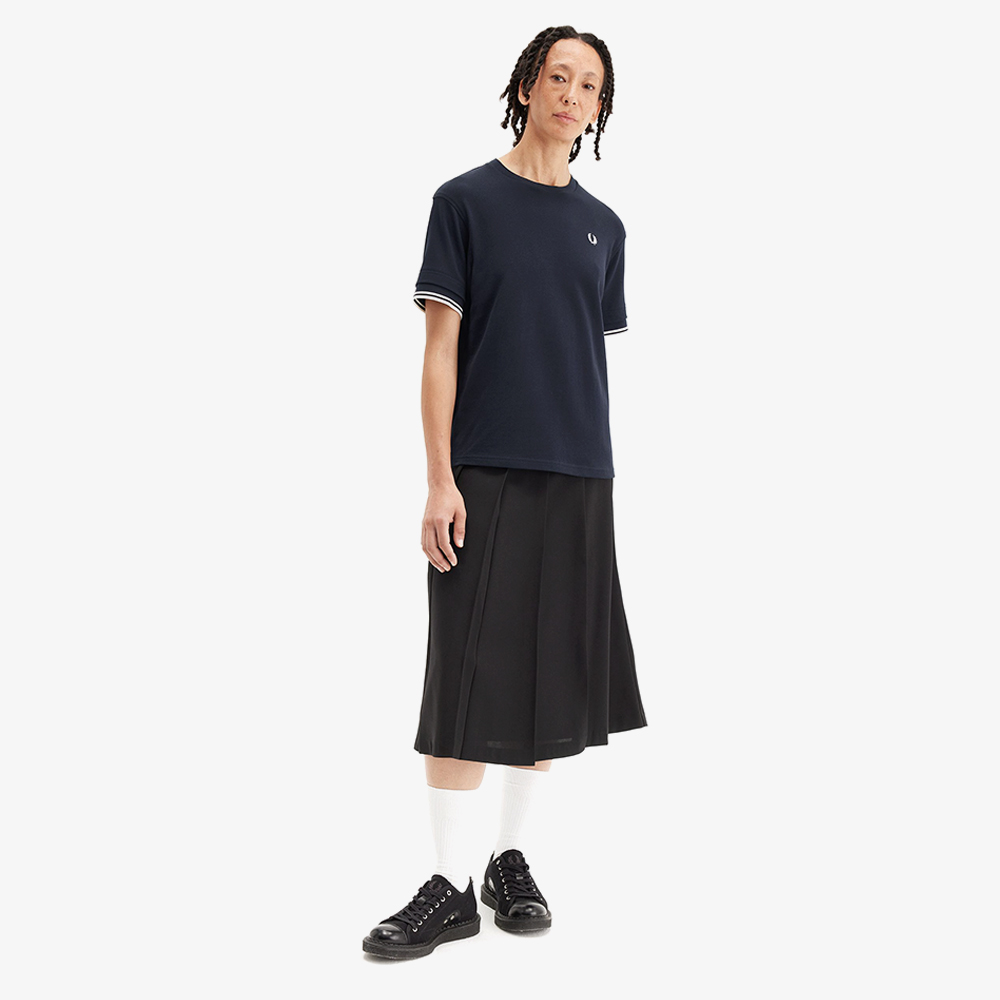 프레드페리 우먼즈 팁드 피케 티셔츠 네이비(Fred Perry Womens Tipped Pique T-Shirt Navy) - 5