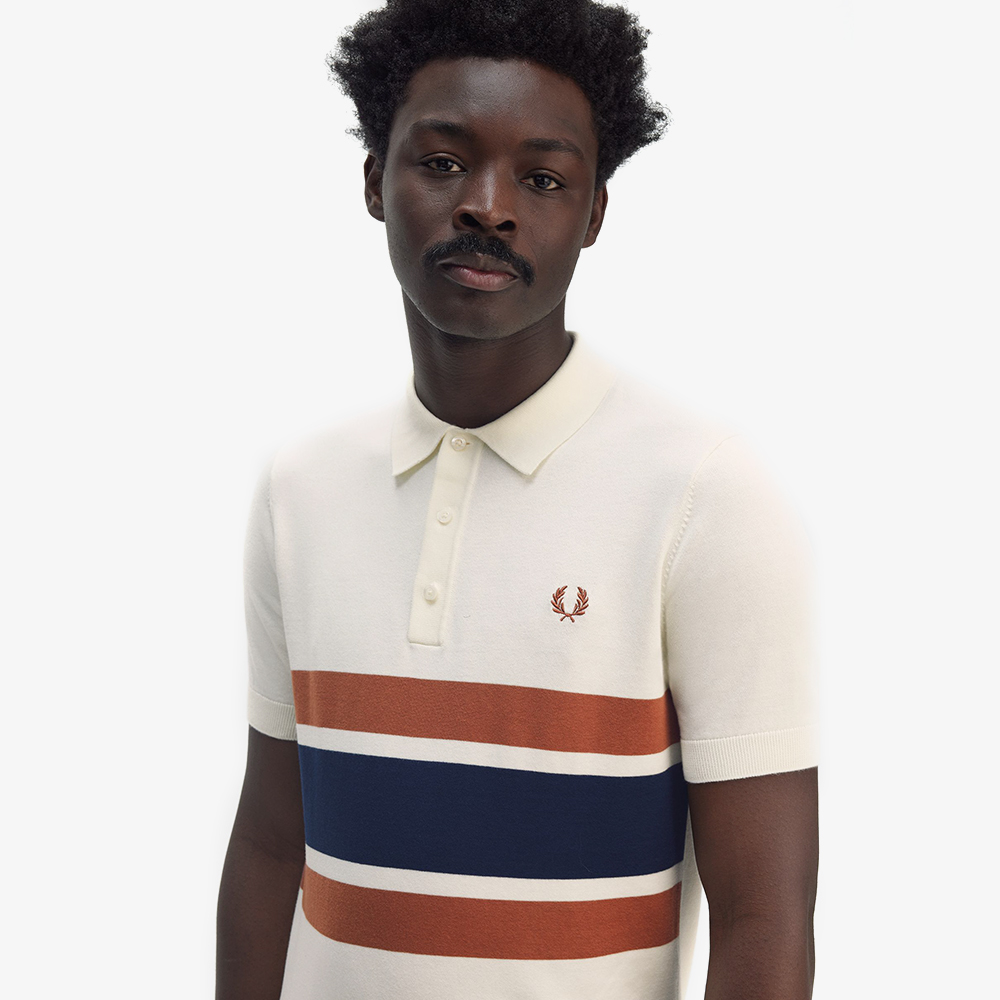 프레드페리 패널 니트 셔츠 라이트 에크루(Fred Perry Panelled Knitted Shirt Light Ecru) - 5