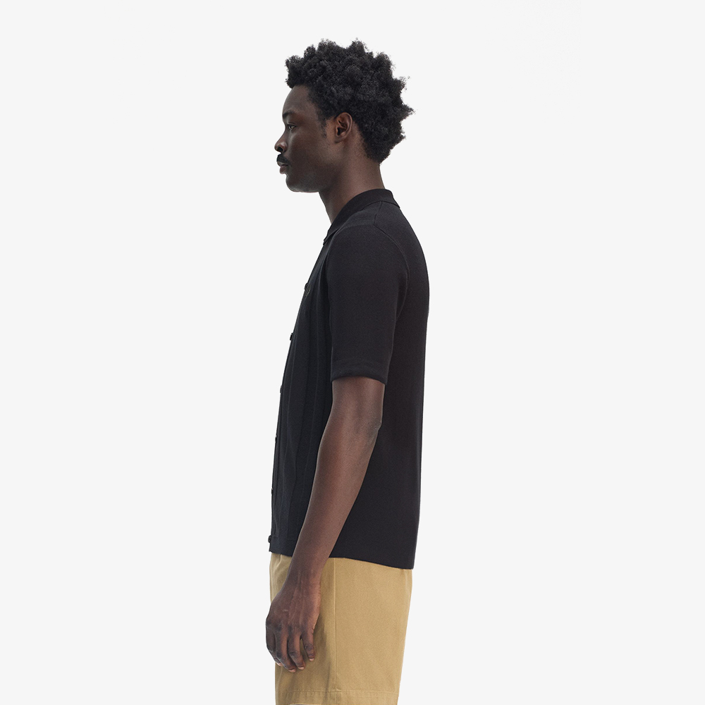 프레드페리 버튼스루 숏 슬리브 셔츠 블랙(Fred Perry Button Through Shirt Black) - 3
