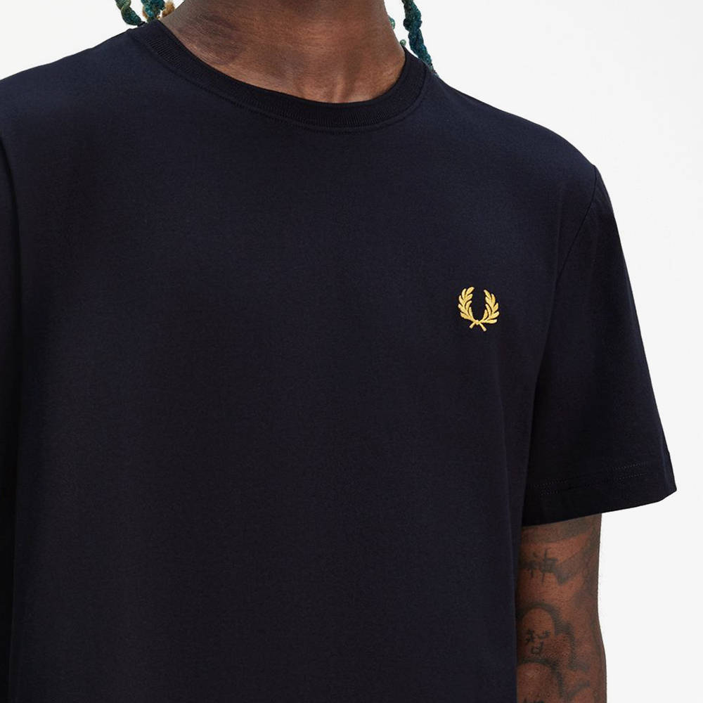 프레드페리 크루넥 티셔츠 네이비/허니콤(Fred Perry Crew Neck T-Shirt Navy/Honeycomb) - 6