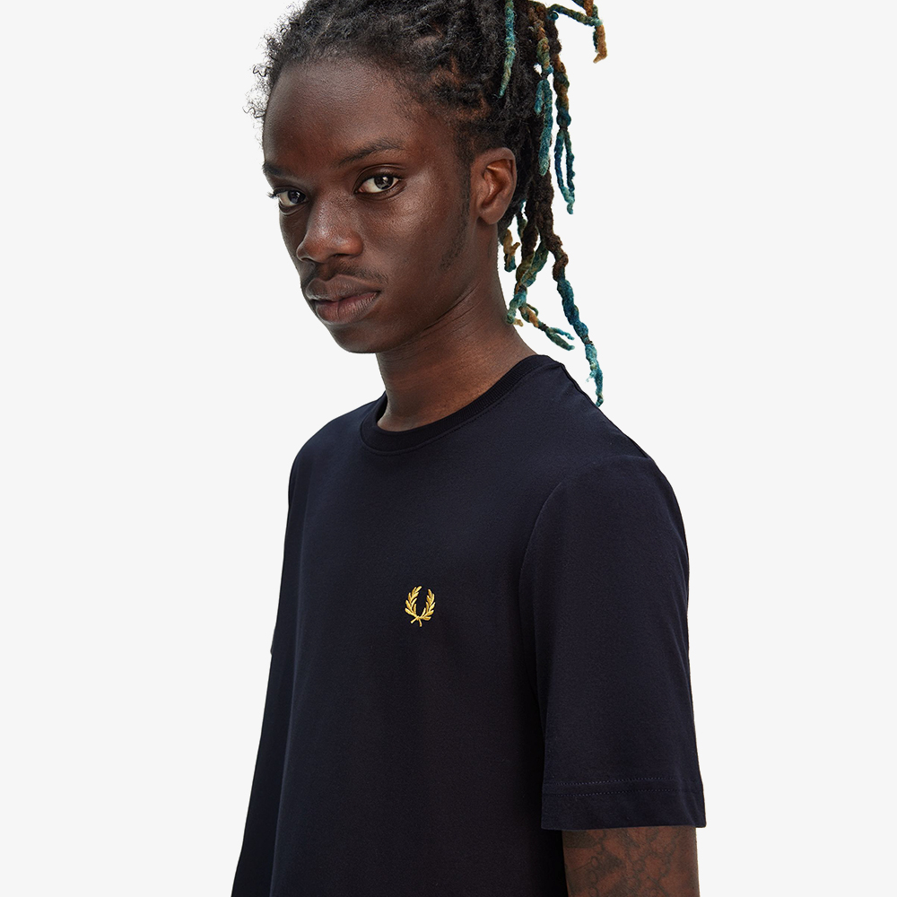 프레드페리 크루넥 티셔츠 네이비/허니콤(Fred Perry Crew Neck T-Shirt Navy/Honeycomb) - 5