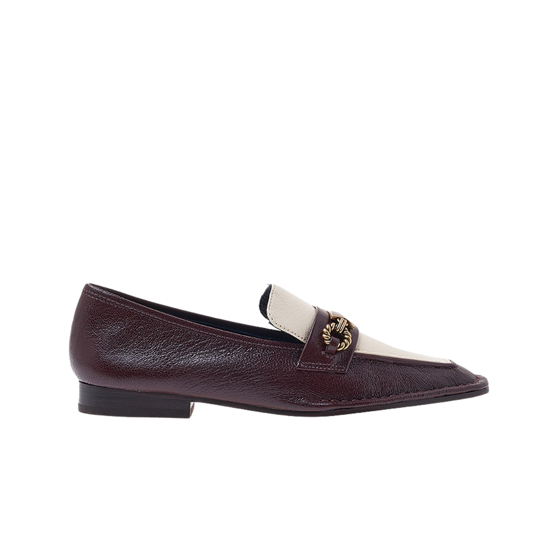 137799-501 (W) Tory Burch Perrine Logo Loafer Plum New Cream