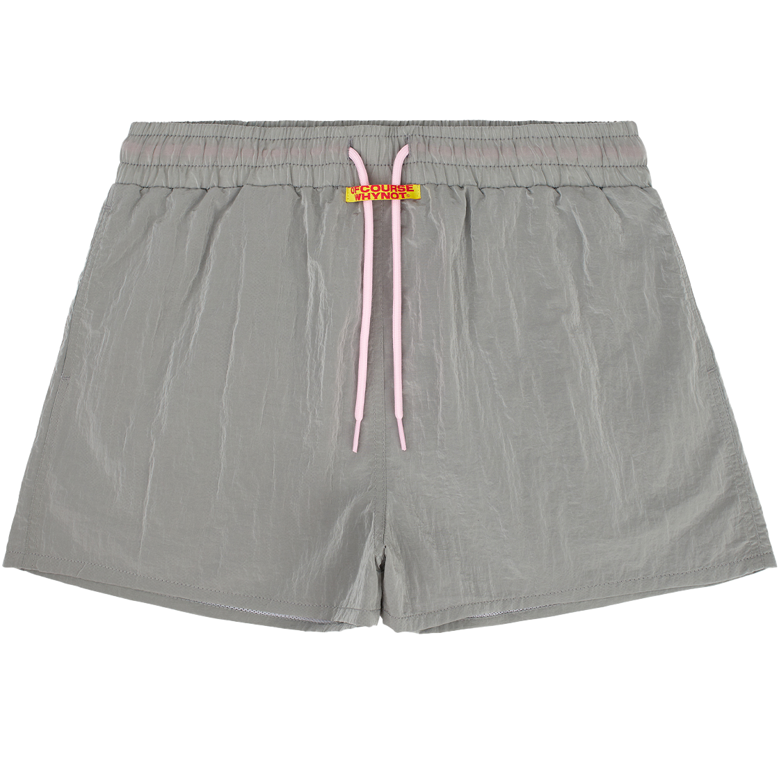 OW42PLF04 ofcoursewhynot My Favorite Nylon Mini Shorts Grey