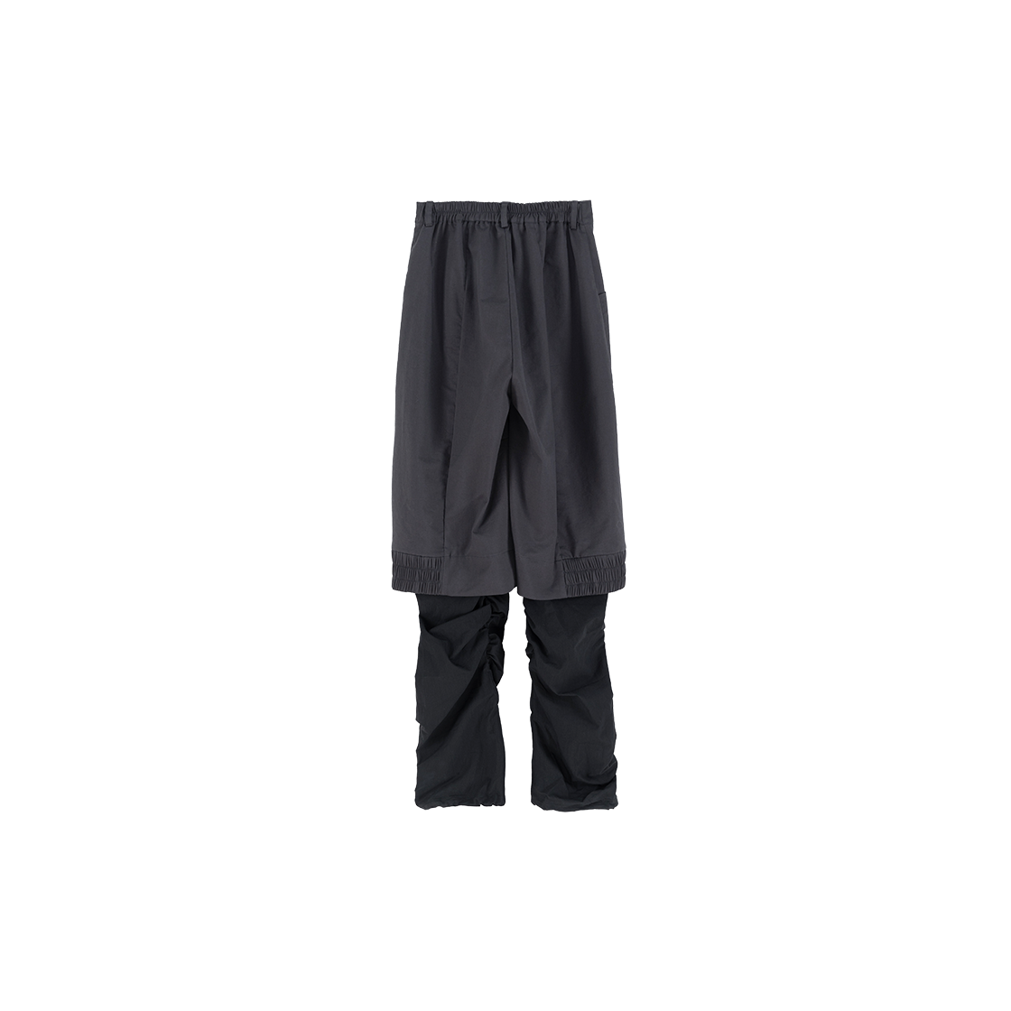 키요이 레이어드 셔링 팬츠 블랙(Kiyoi Layered Shirring Pants Black) - 2