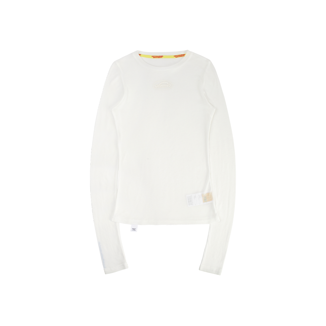 오브콜스와이낫 쎄러데이 나이트 롱슬리브 탑 화이트