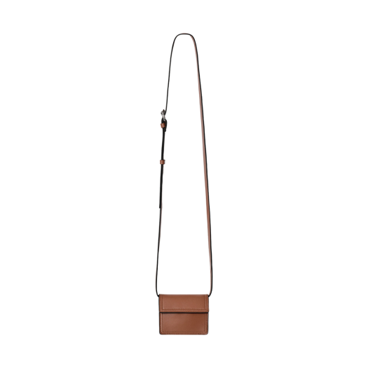 COS Leather Mini Crossbody Pouch Brown