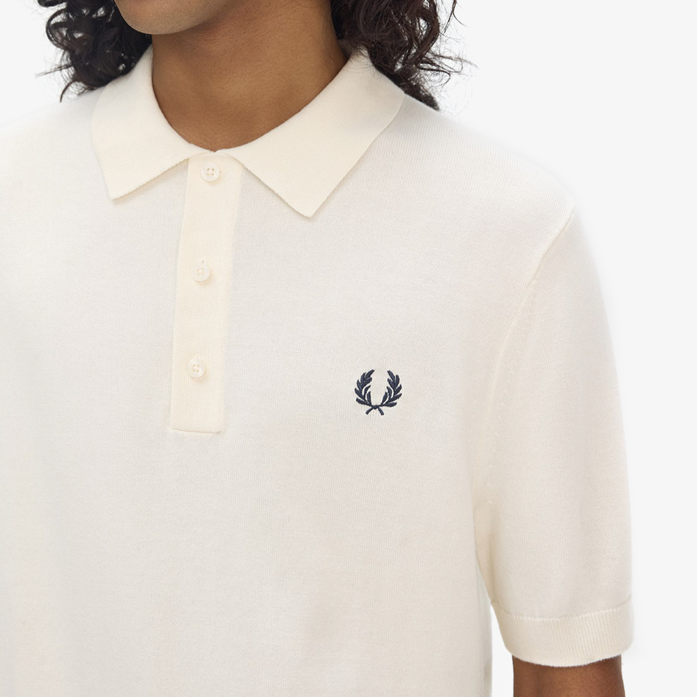 프레드페리 숏 슬리브 코튼 니트 셔츠 에크루(Fred Perry Cotton Knitted Shirt Ecru) - 5