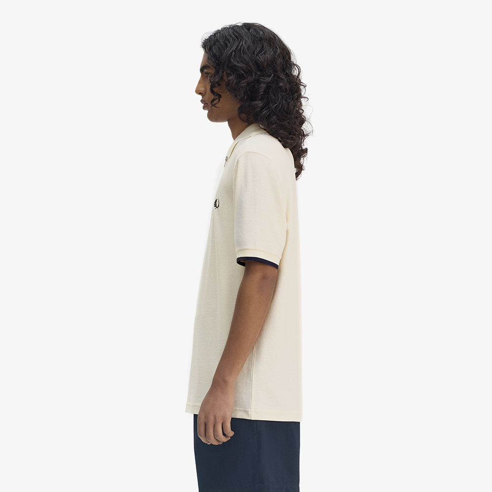 프레드페리 크레이프 피케 집 넥 셔츠 에크루(Fred Perry Crepe Pique Zip Neck Shirt Ecru) - 3