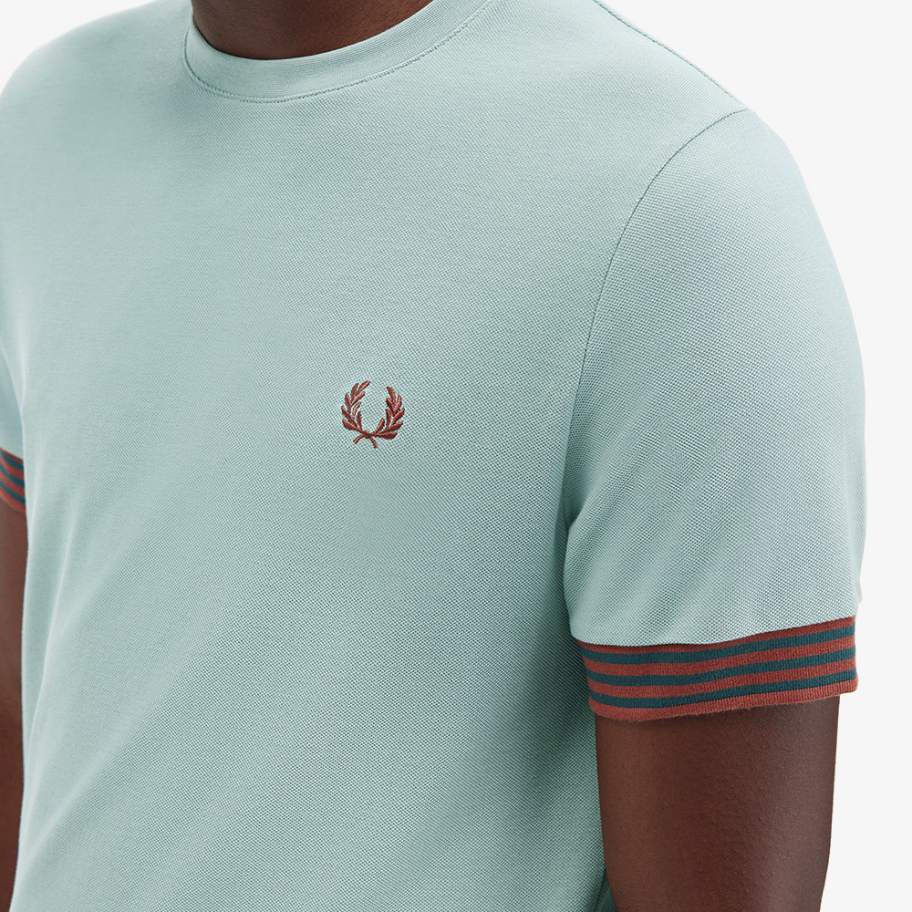 프레드페리 스트라이프 커프 티셔츠 실버 블루(Fred Perry Striped Cuff T-Shirt Silver Blue) - 5