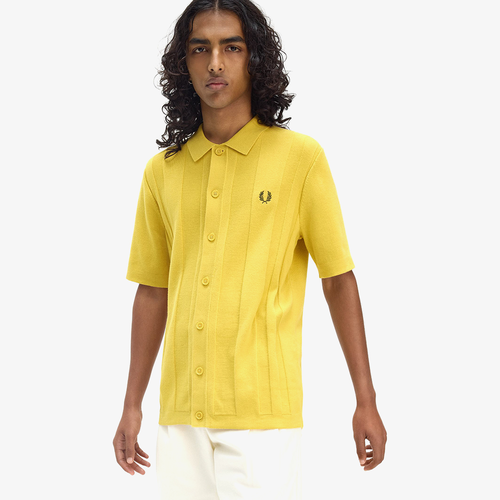 프레드페리 버튼스루 숏 슬리브 셔츠 허니콤(Fred Perry Button Through Shirt Honeycomb) - 4
