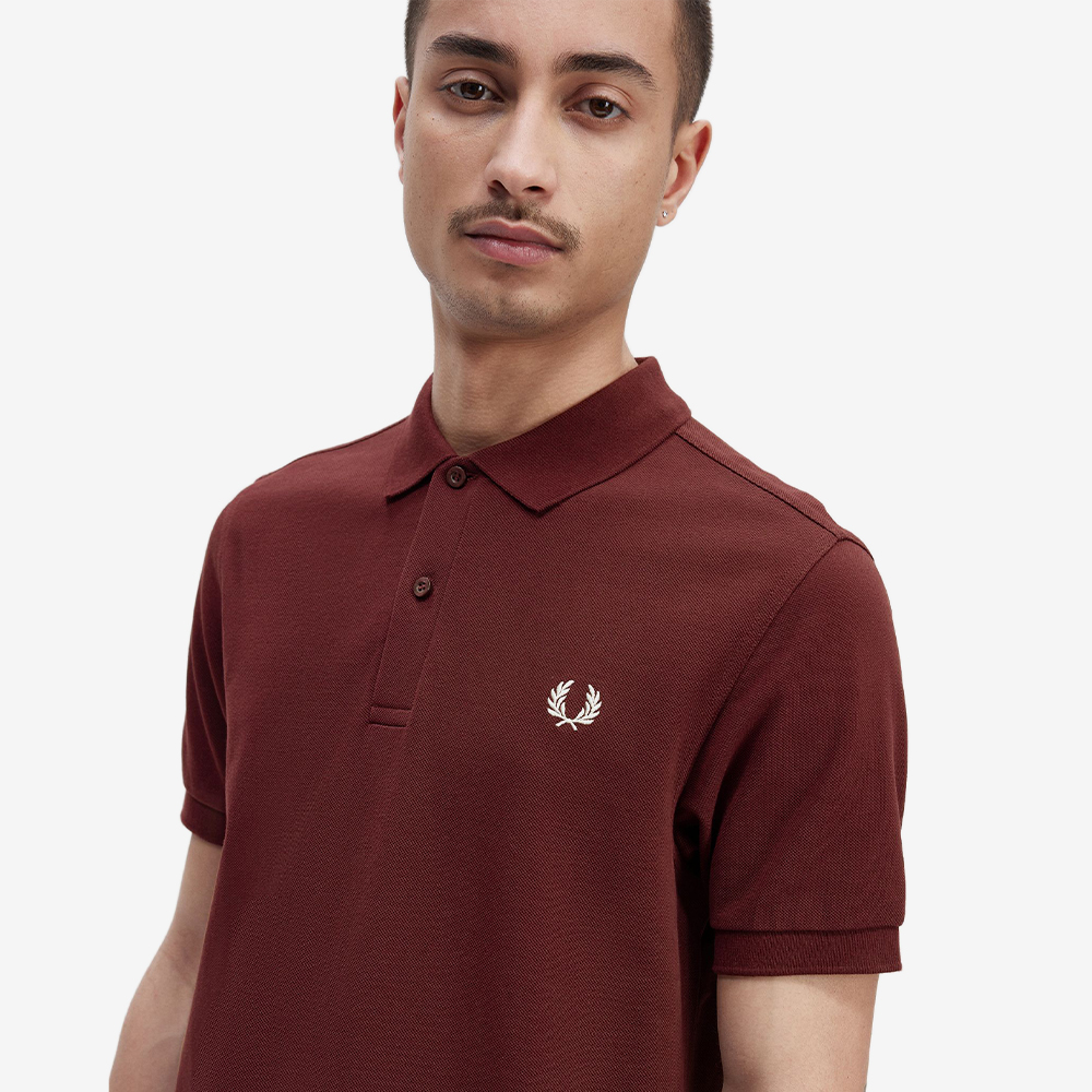 프레드페리 플레인 프레드페리 셔츠 옥스블러드/에크루(Fred Perry The Fred Perry Shirt Oxblood/Ecru) - 4