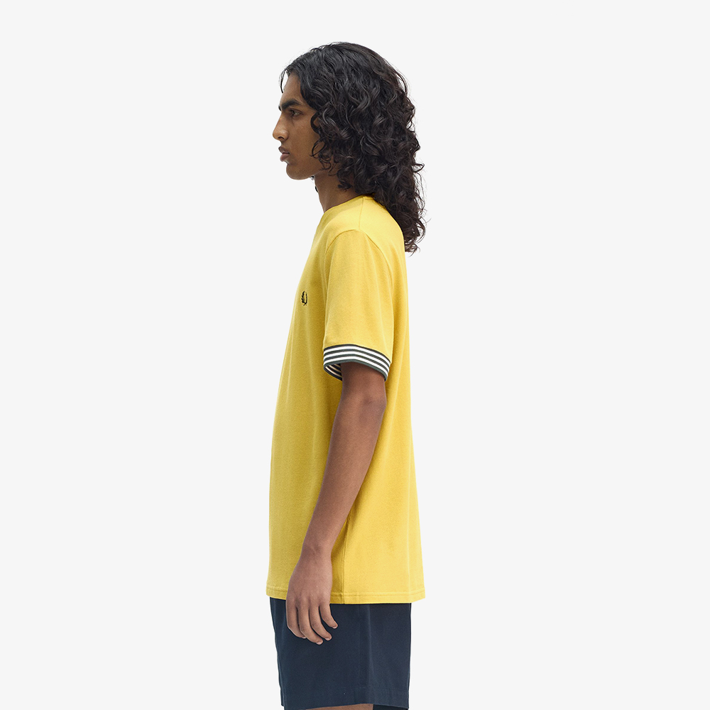 프레드페리 스트라이프 커프 티셔츠 허니콤(Fred Perry Striped Cuff T-Shirt Honeycomb) - 3