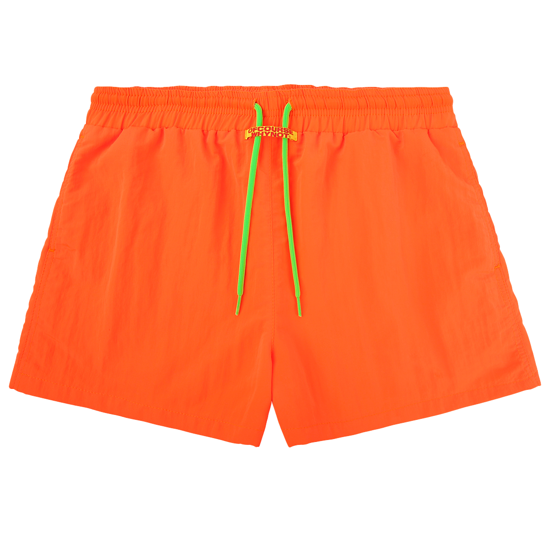 OW42PLF04_LO ofcoursewhynot My Favorite Nylon Mini Shorts Light Orange