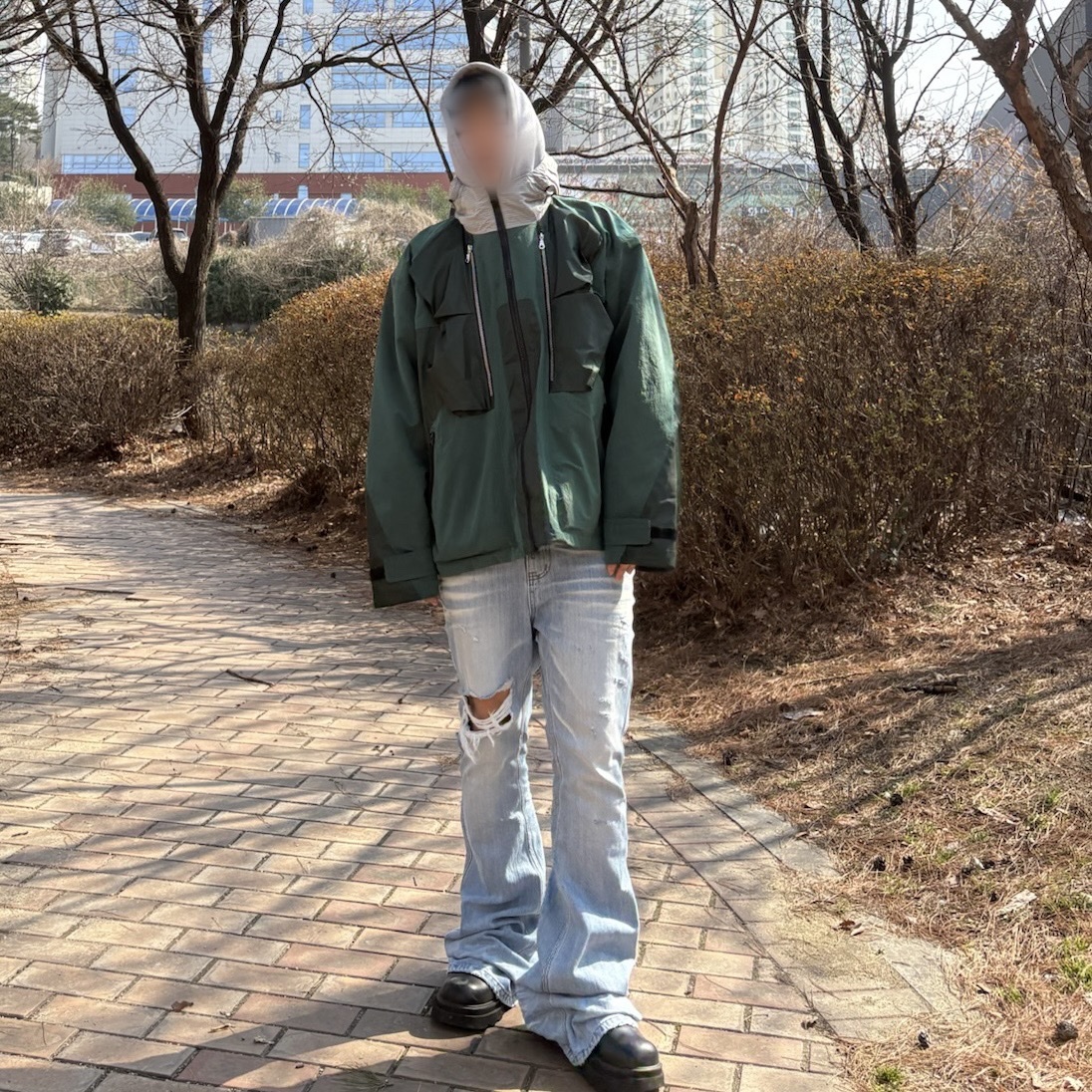 Undermycar Binadu Gashutein 6 Multi 3D Pocket Light Shell Parka Abomasnow - 24SS 착용 스타일 - 1