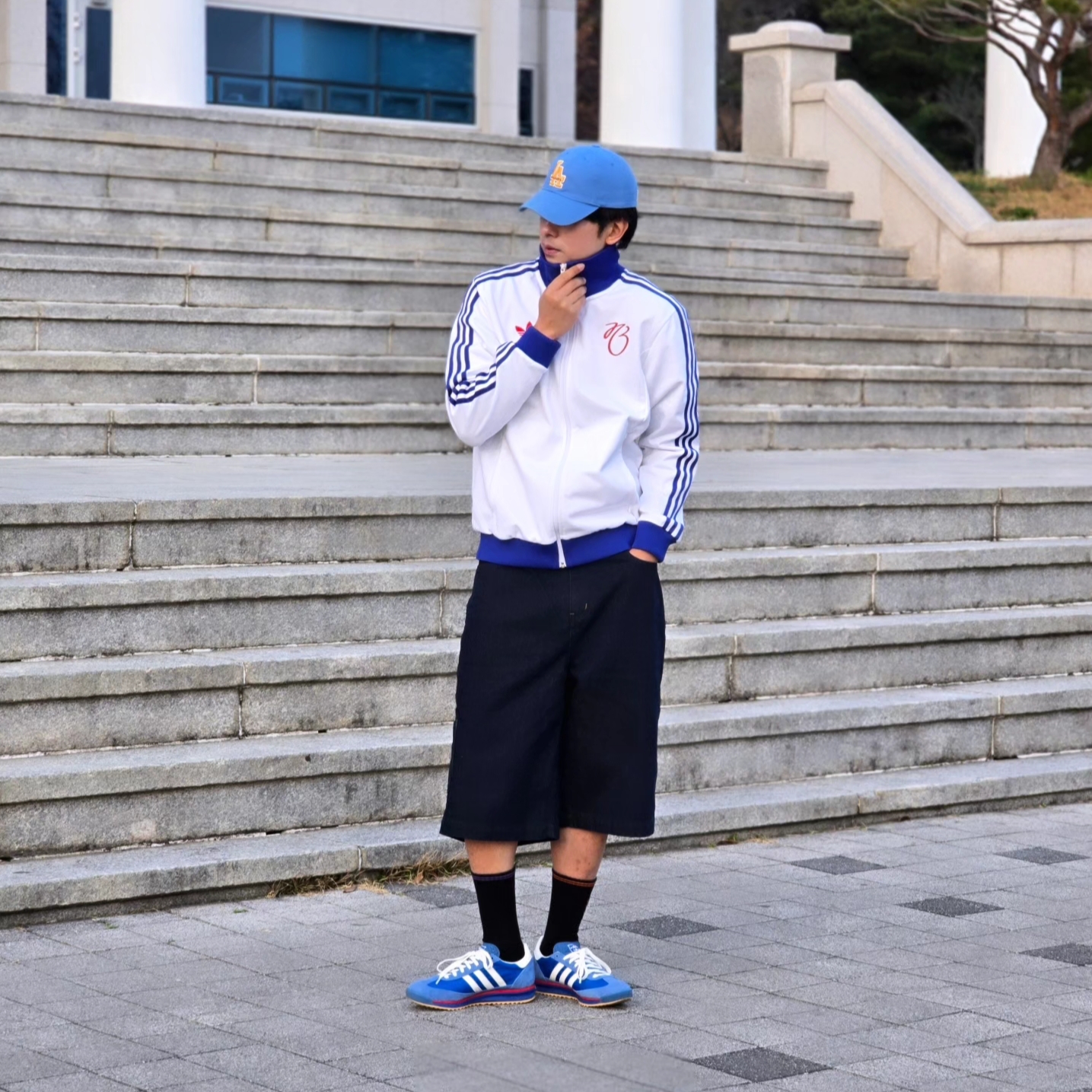 Adidas Jude Bellingham Sports Jacket White - KR Sizing, Adidas Jude Bellingham Sports Jacket White - US Sizing 착용 스타일 - 4
