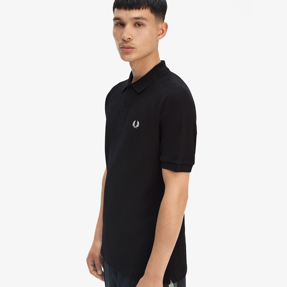 프레드페리 텍스쳐드 피케 폴로 셔츠 블랙(Fred Perry Textured Pique Polo Shirt Black) - 5