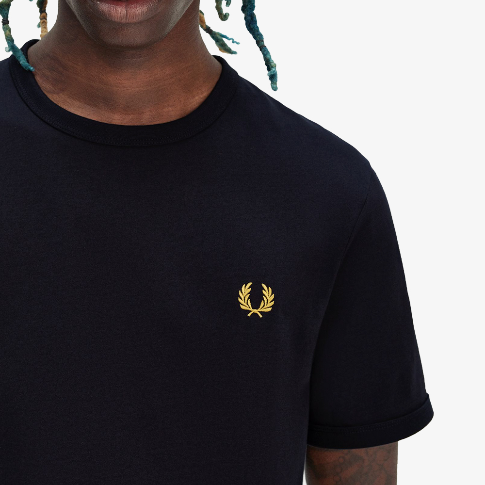 프레드페리 링어 티셔츠 네이비/허니콤(Fred Perry Ringer T-Shirt Navy/Honeycomb) - 4
