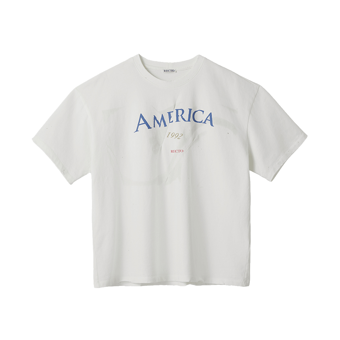★RECTO★DIRTY VINTAGE DYEING DESTROYED T-SHIRT★6473★韓国 ☆RECTO☆DIRTY VINTAGE DYEING DESTROYED T-SHIRT☆6473☆韓国