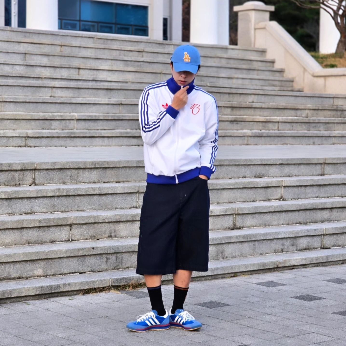 Adidas Jude Bellingham Sports Jacket White - KR Sizing, Adidas Jude Bellingham Sports Jacket White - US Sizing 착용 스타일 - 3