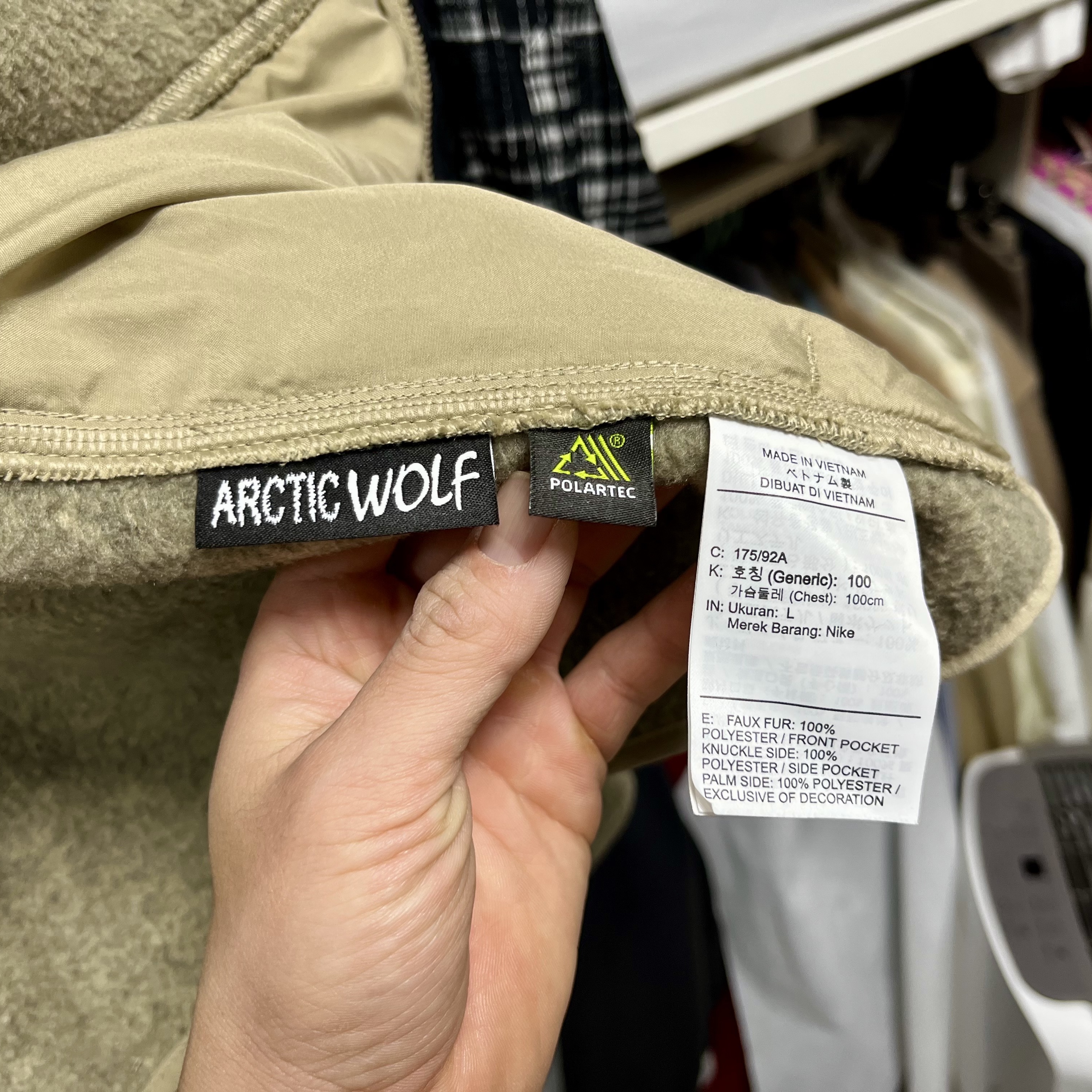 Nike ACG Arctic Wolf Full Zip Top Khaki Light Iron Ore - Asia 착용 스타일 - 6