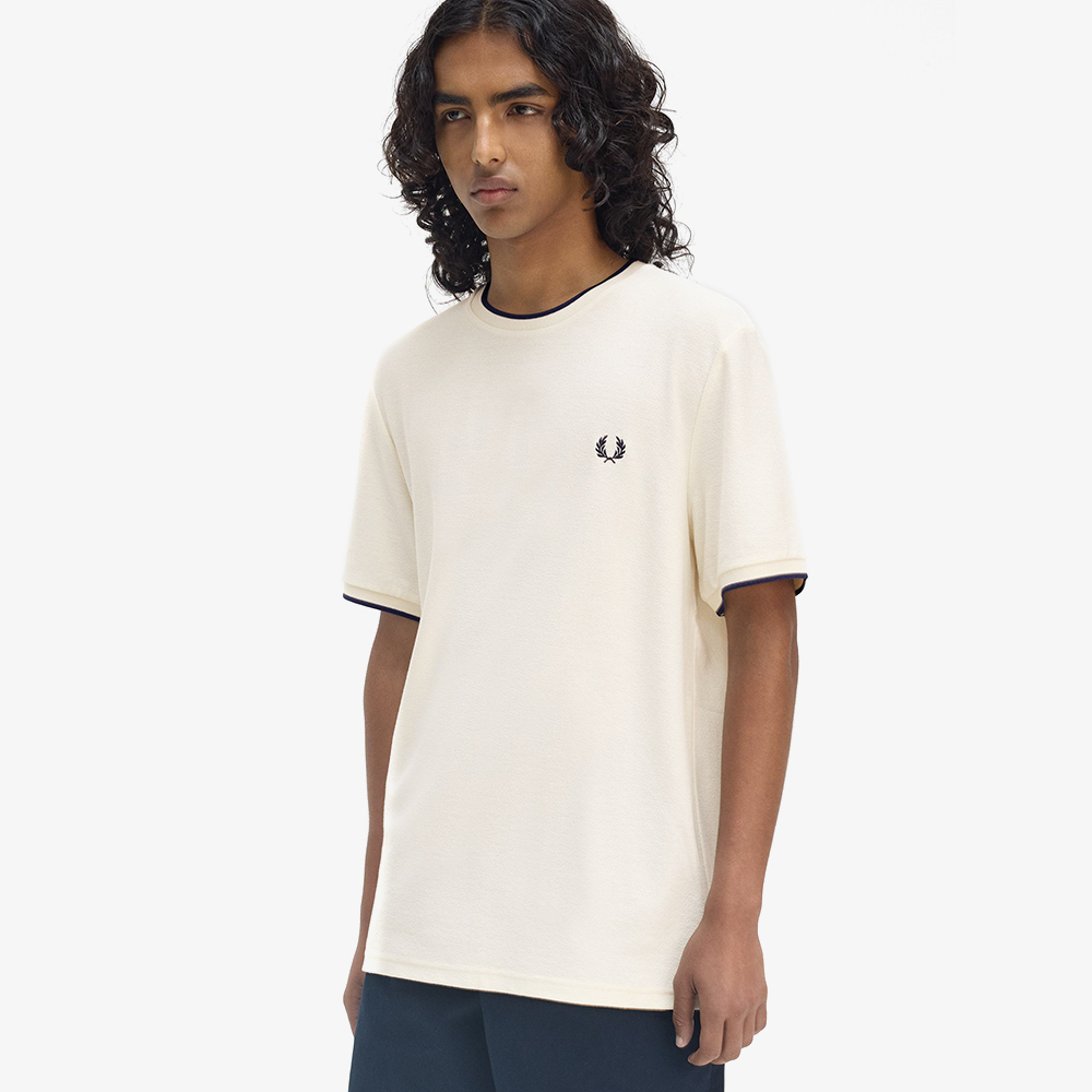 프레드페리 크레이프 피케 티셔츠 에크루(Fred Perry Crepe Pique T-Shirt Ecru) - 4