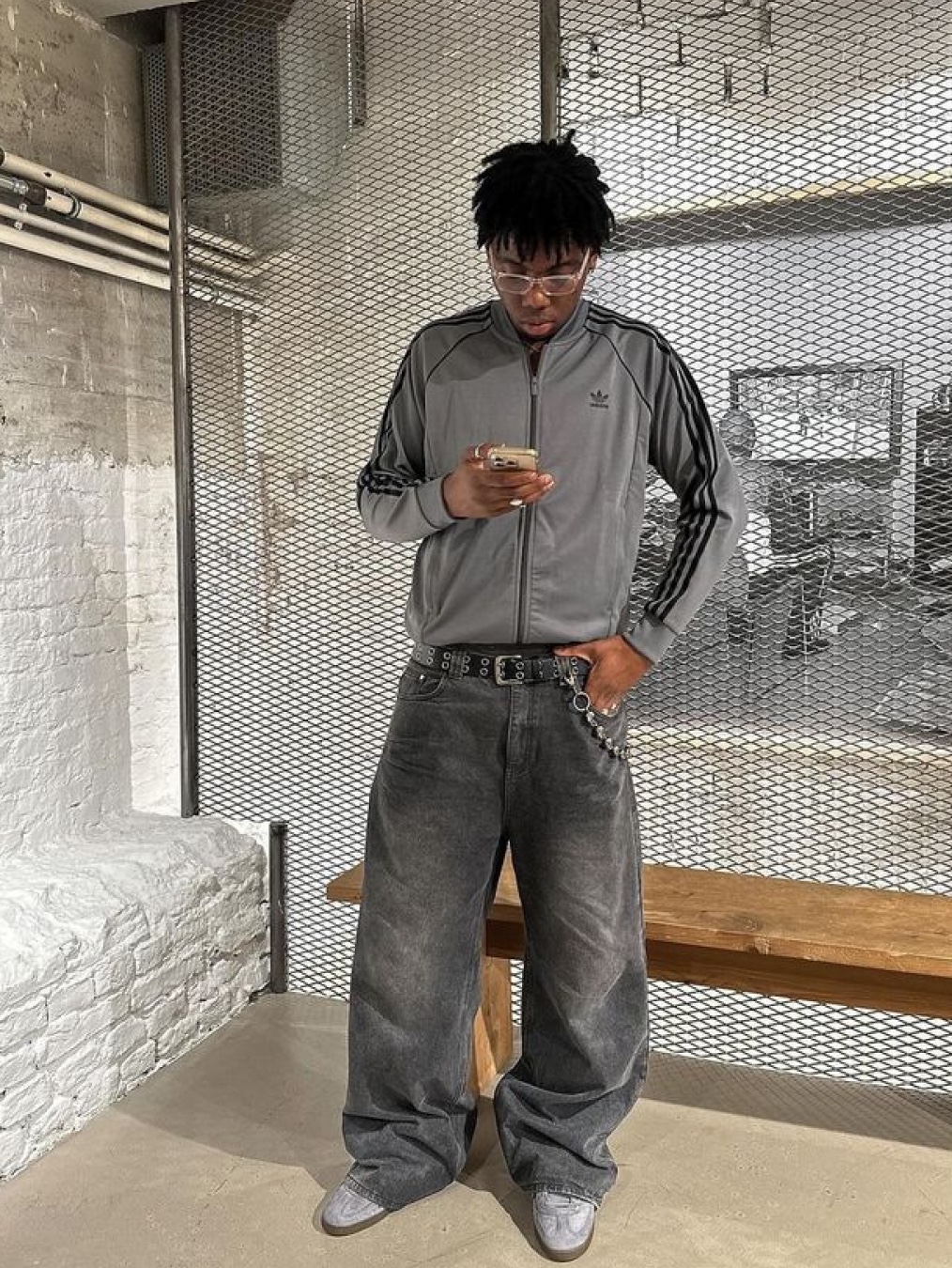 Adidas Adicolor Classic Beckenbauer Track Top Black - KR Sizing, Adidas x Wales Bonner Statement Knit Track Top Mystery Brown - US Sizing 착용 스타일 - 10