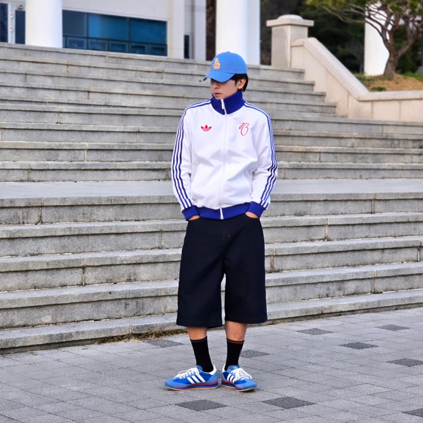 Adidas Jude Bellingham Sports Jacket White - KR Sizing, Adidas Jude Bellingham Sports Jacket White - US Sizing 착용 스타일 - 7
