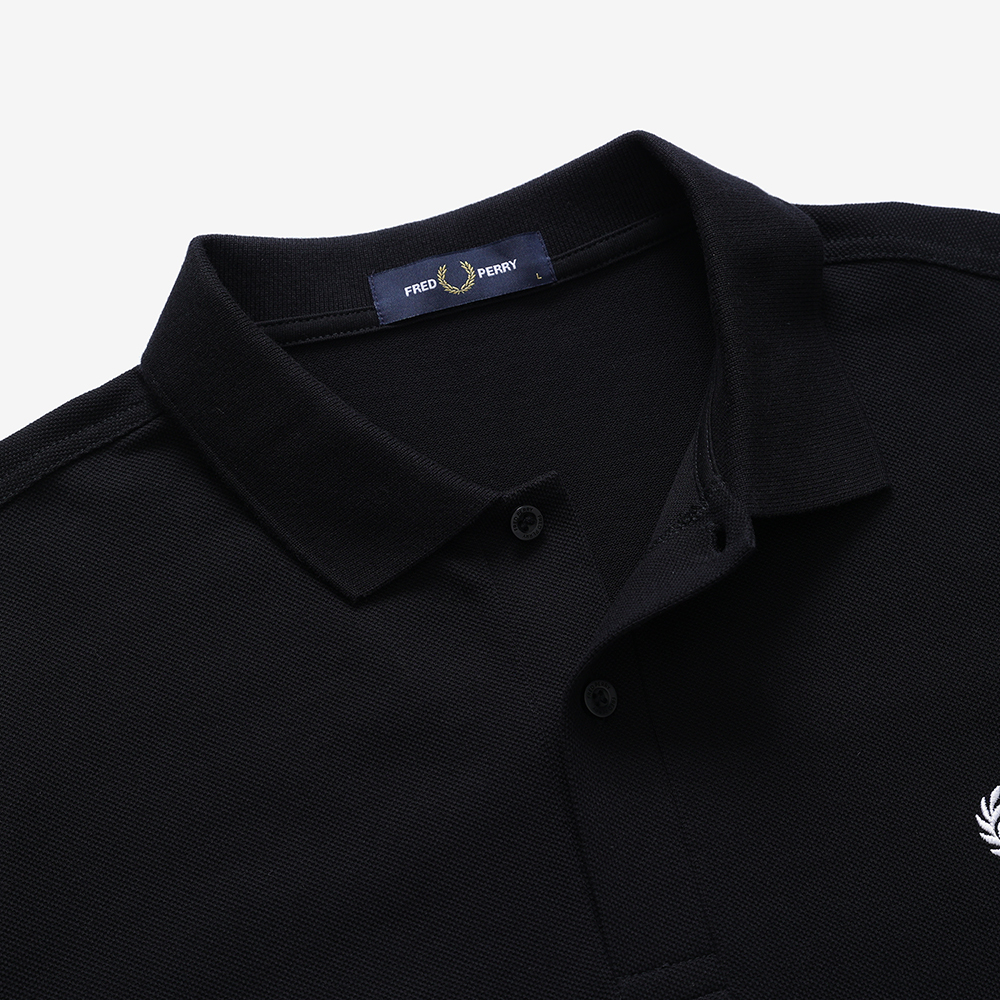 프레드페리 플레인 프레드페리 셔츠 블랙/화이트(Fred Perry Plain Fred Perry Shirt Black/White) - 3