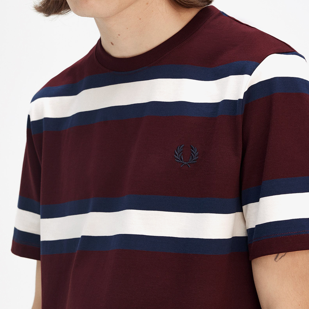 프레드페리 볼드 스트라이프 티셔츠 옥스블러드(Fred Perry Bold Stripe T-Shirt Oxblood) - 4