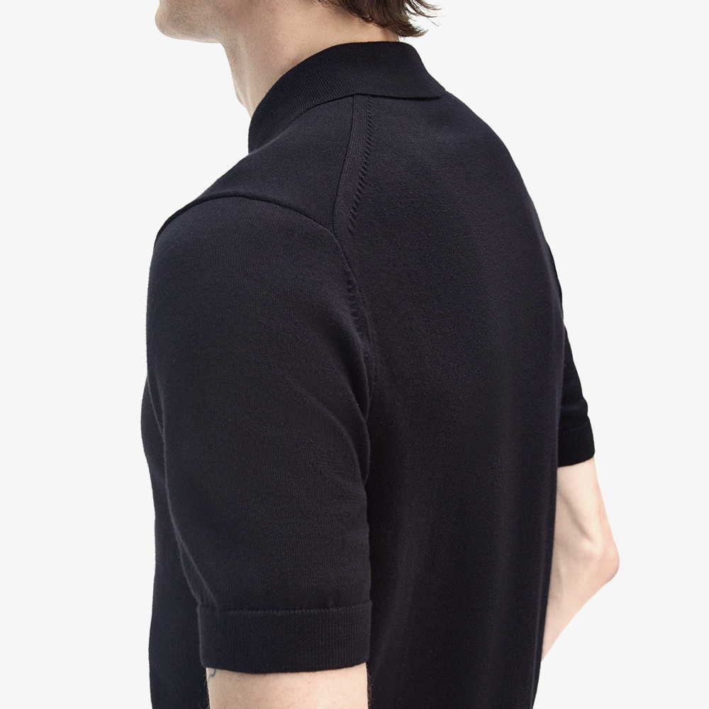 프레드페리 숏 슬리브 코튼 니트 셔츠 블랙(Fred Perry Cotton Knitted Shirt Black) - 6