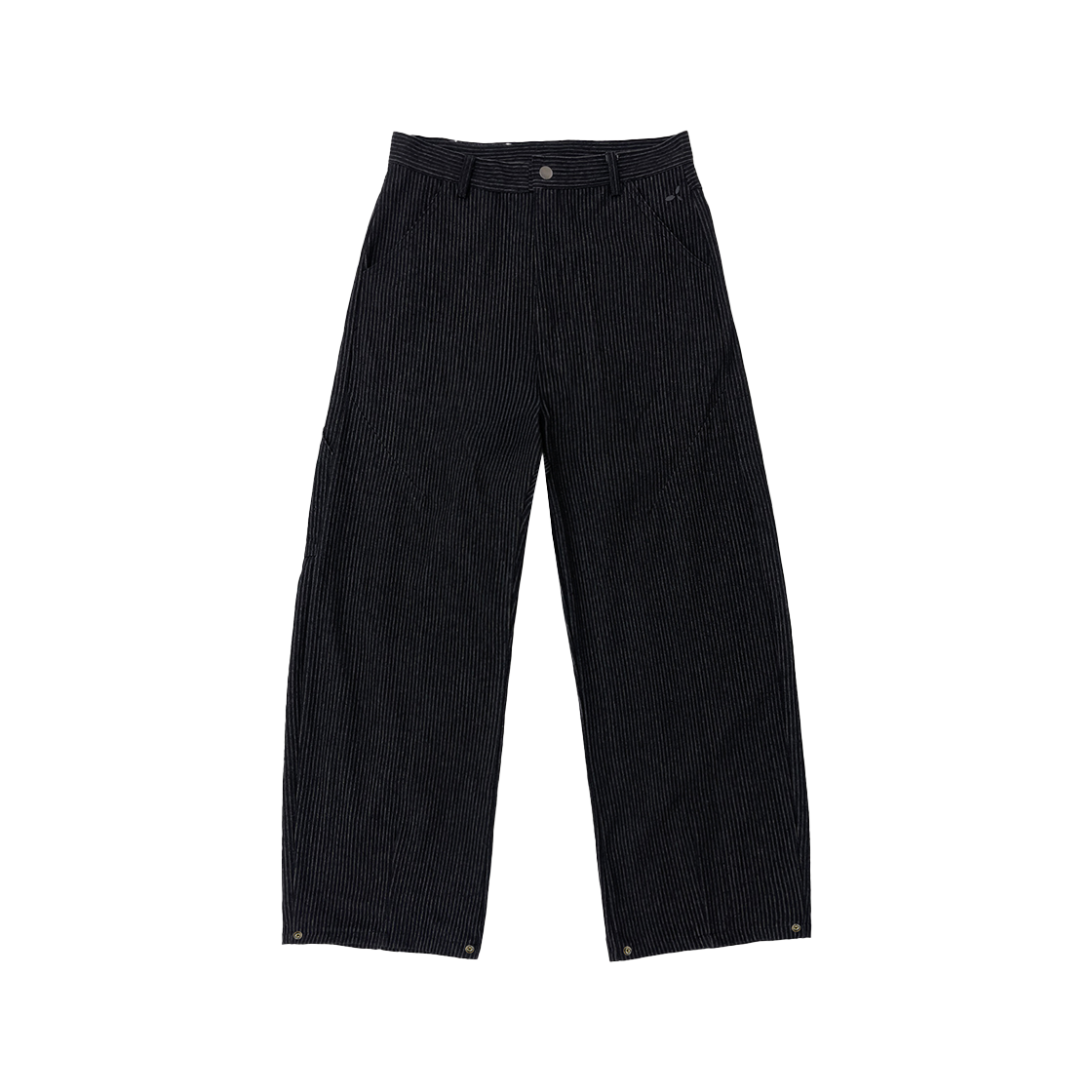 비피투디스오더 심볼 로고 스트라이프 데님 팬츠 블랙